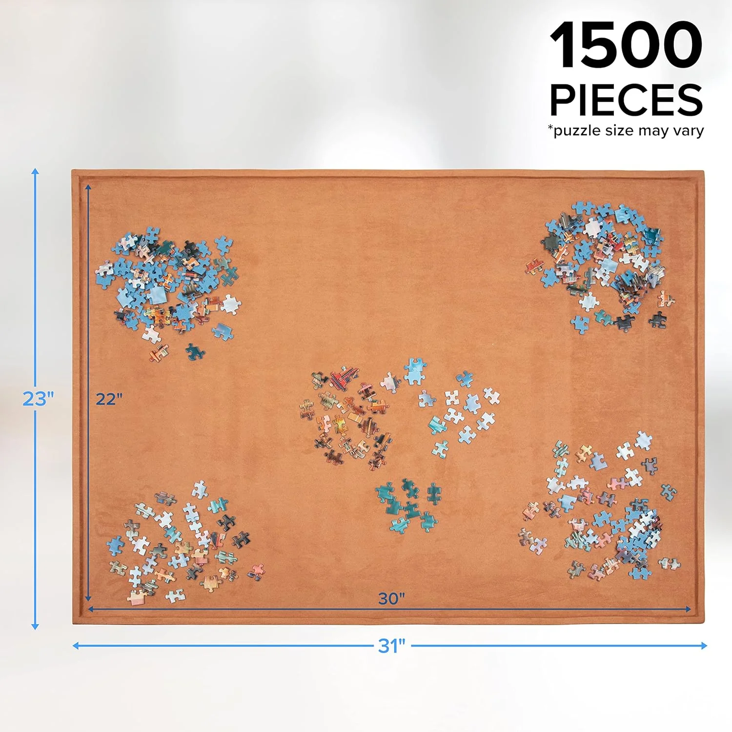 1,000-Pieces Puzzle Board, 22 x 30”, Portable Jigsaw Puzzle Table W/Non-Slip Felt Surface - Image 7