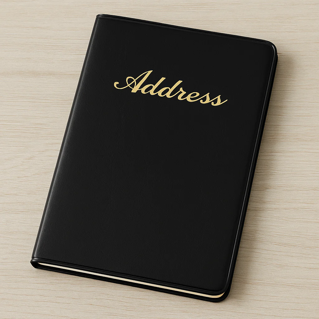 Skymall 100 Page Address Book Black with Address On Cover - Image 4