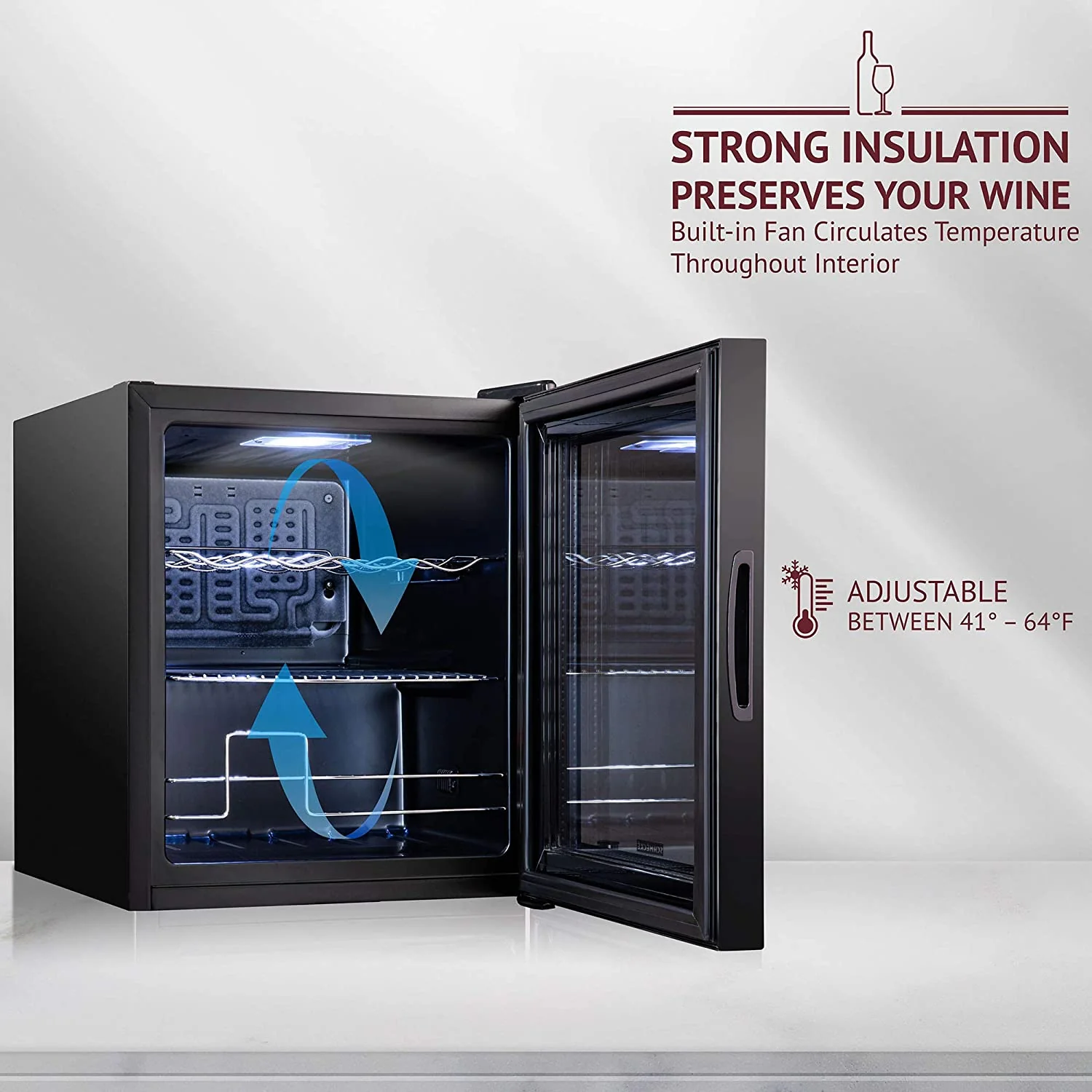 12 Bottle Wine Fridge, Freestanding Wine Refrigerator,  Wine Cooler - Image 3