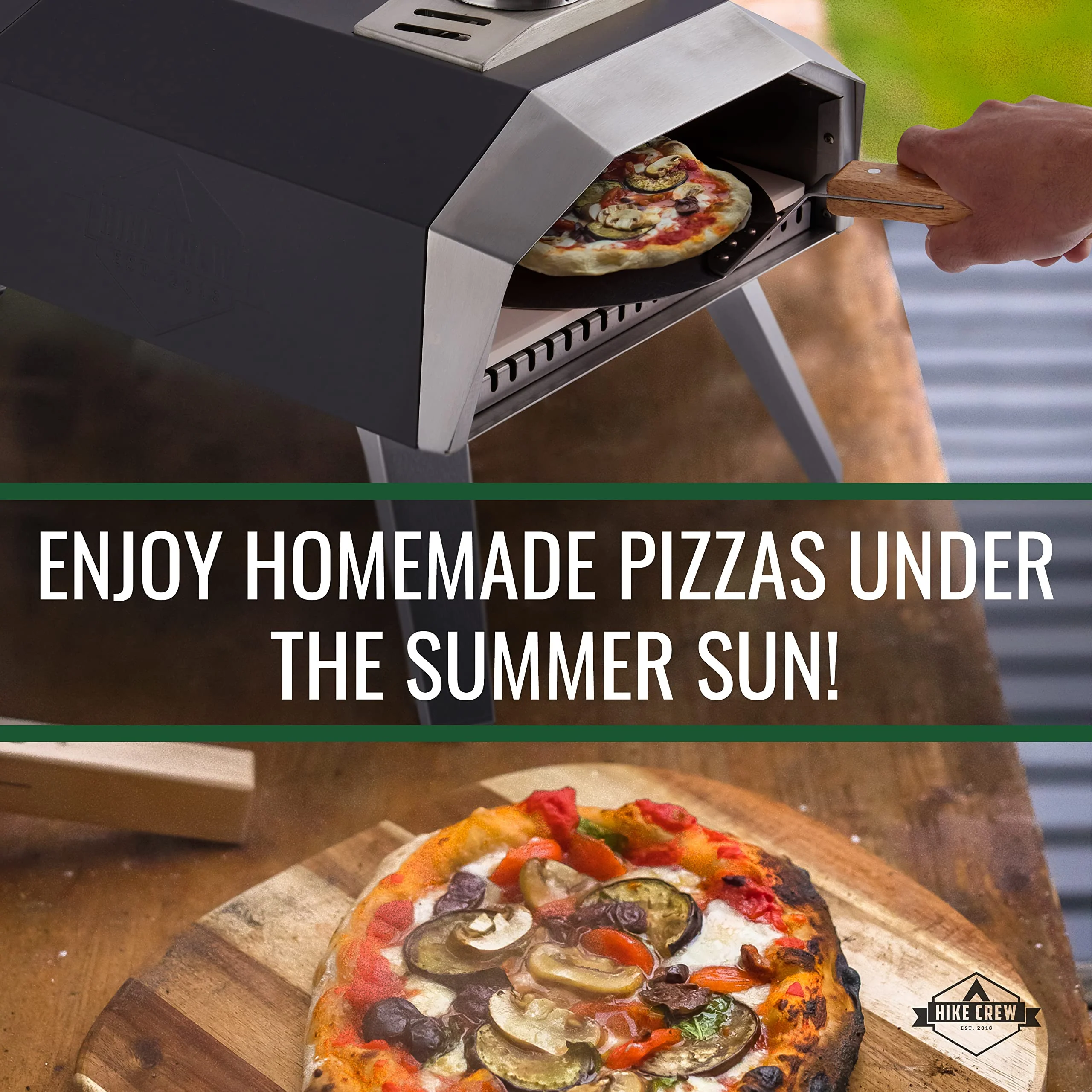 Hike Crew 12” Outdoor Propane Pizza Oven, Portable Pizza Maker W/Control Knob, Thermometer & More - Image 6