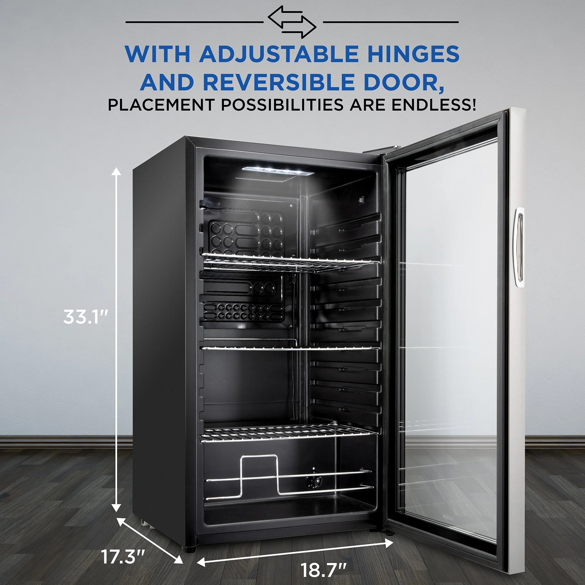 126 Can Small Refrigerator, Mini Drink Fridge, Beverage Cooler for Home & Office, Stainless Steel - Image 5