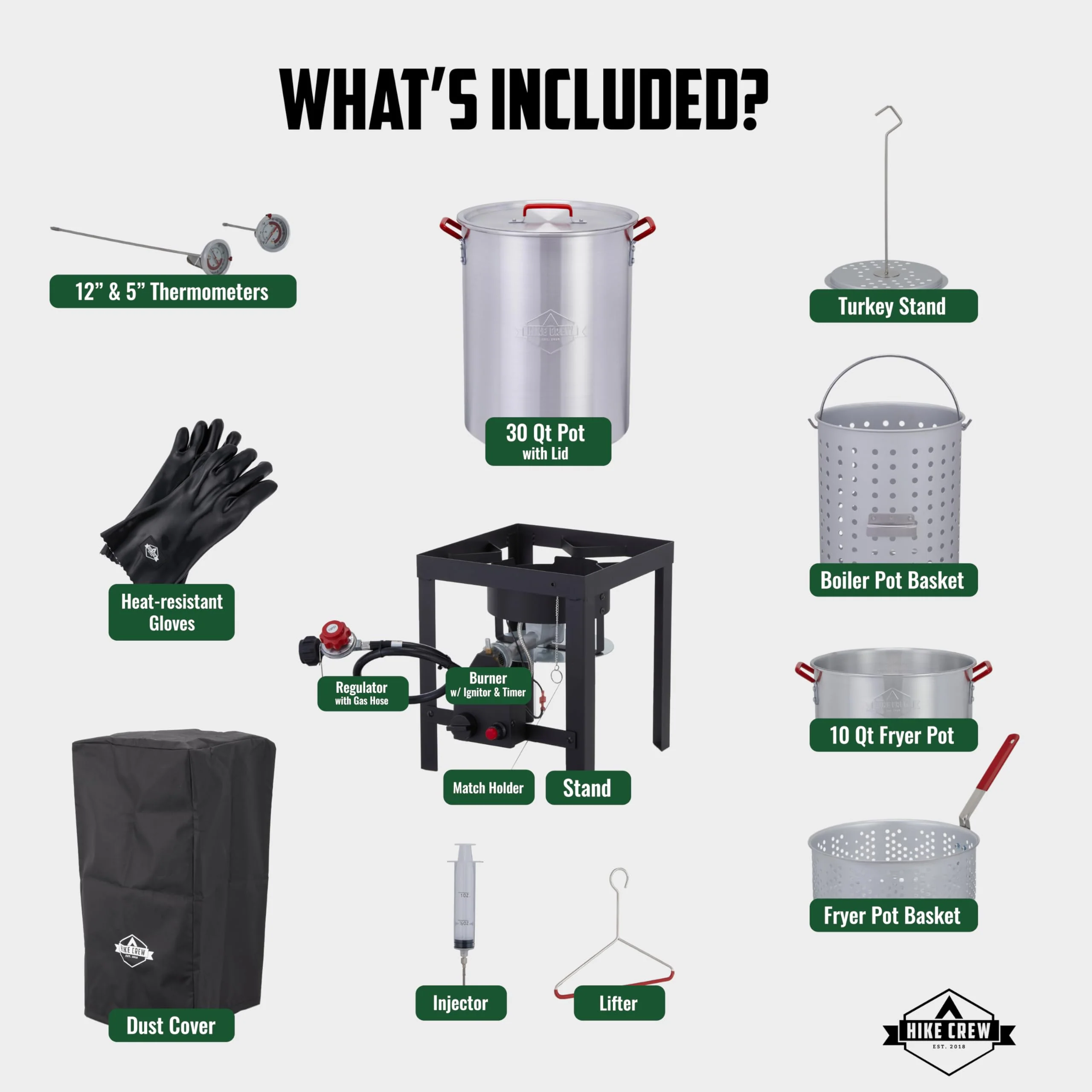 Outdoor Turkey Fryer Kit W/30Qt Boiler Pot, Turkey Fryer Pot, Stand & More - Image 17