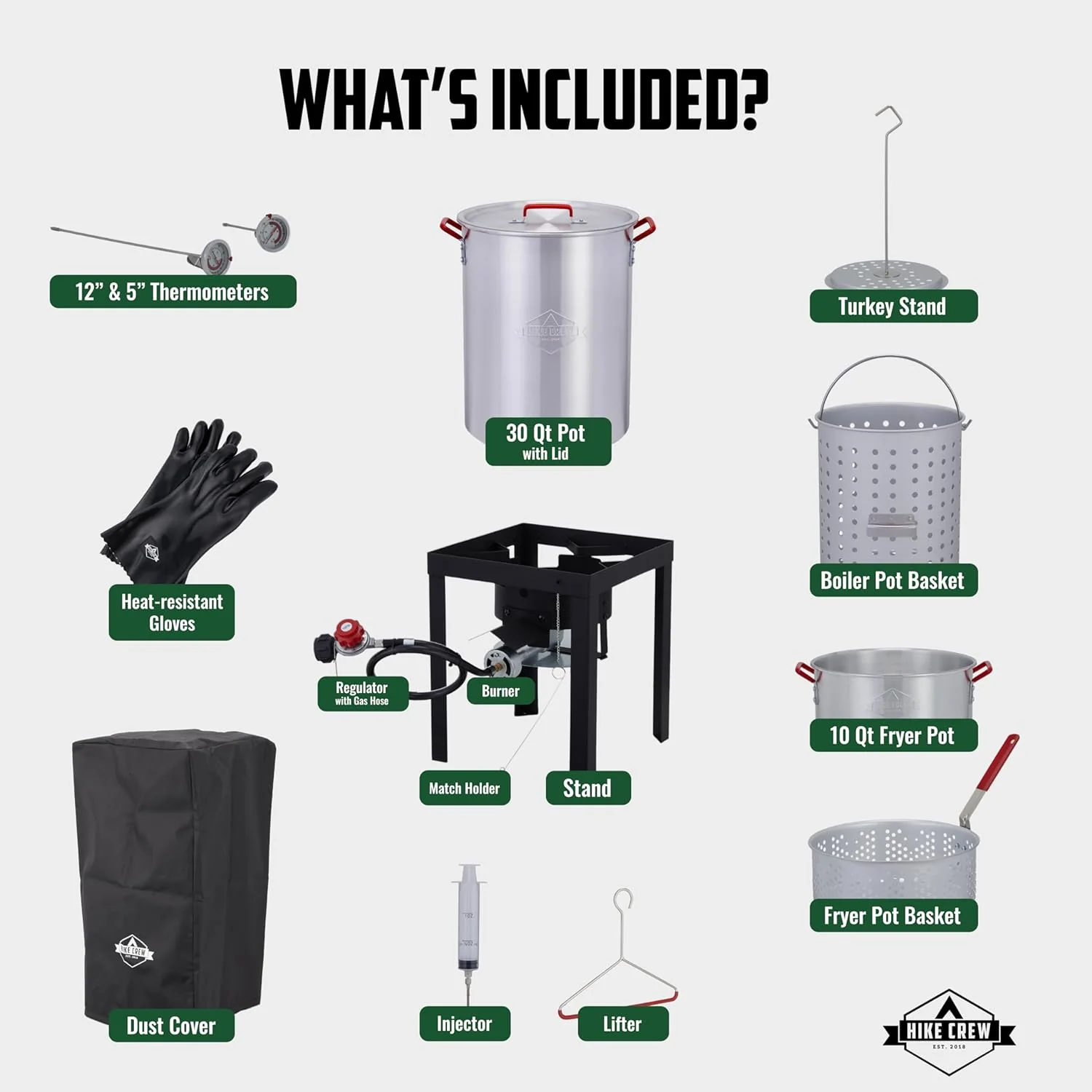 Outdoor Turkey Fryer Kit W/30Qt Boiler Pot, Turkey Fryer Pot, Stand & More - Image 6