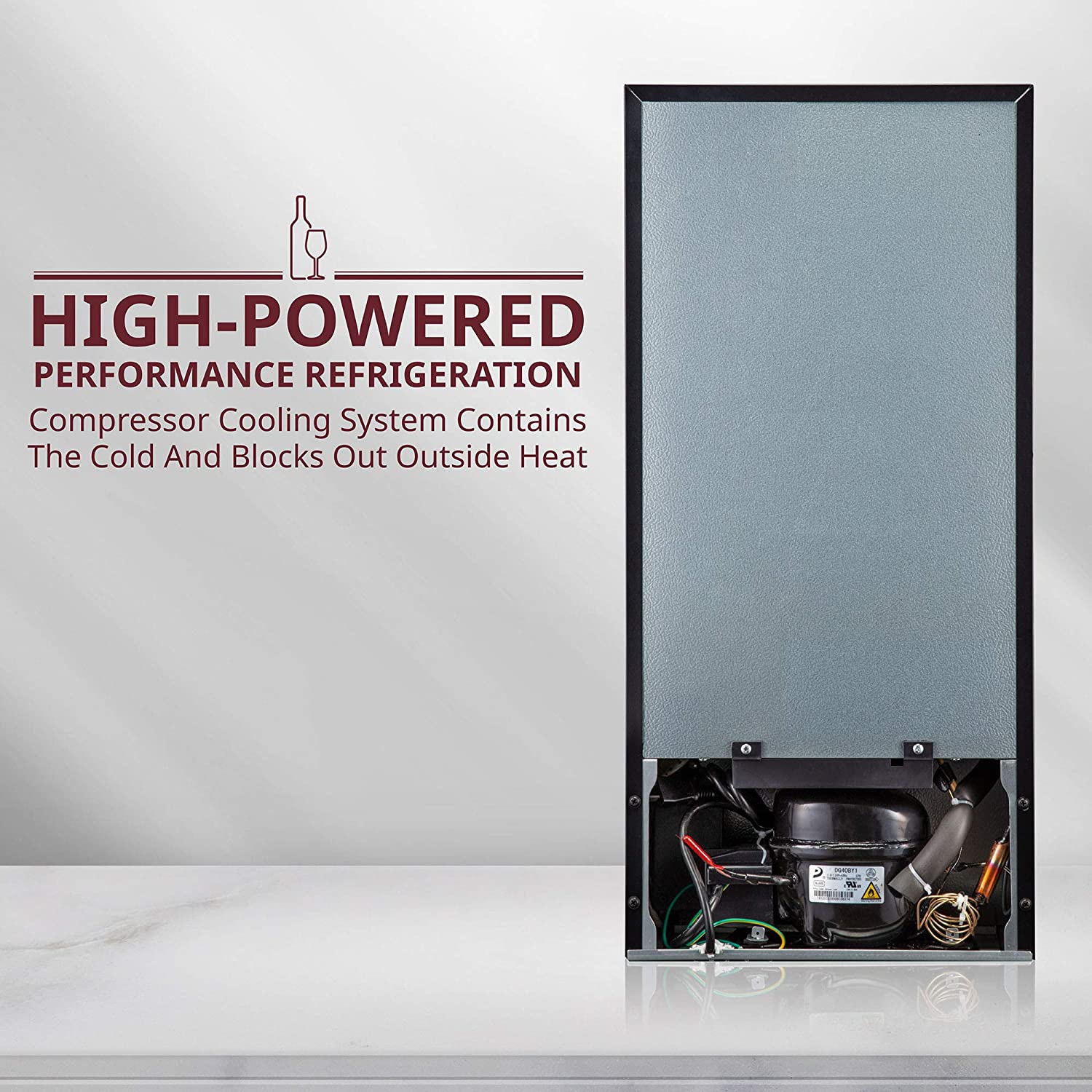 18 Bottle Wine Fridge, Freestanding Wine Refrigerator w/Lock - Image 6