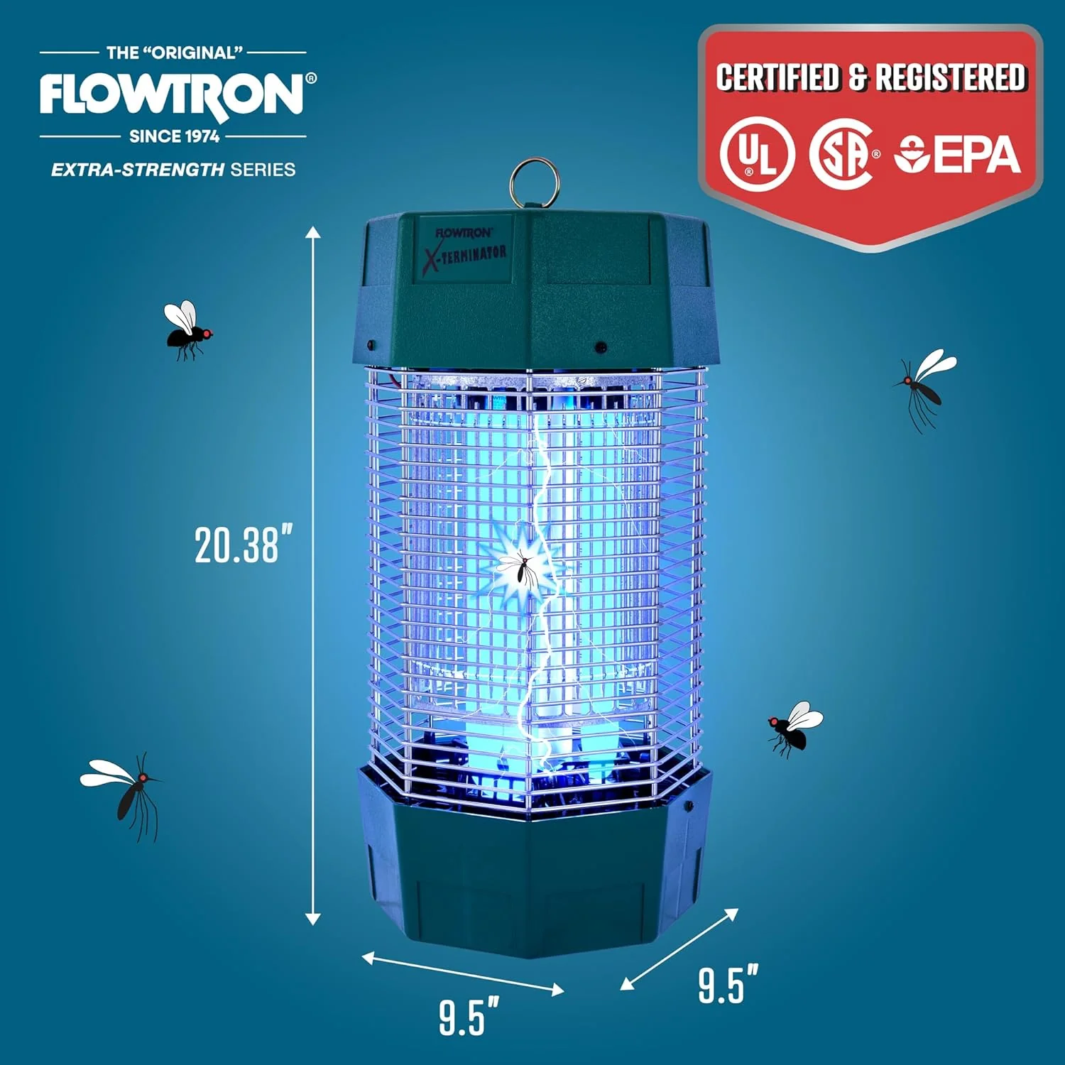 Flowtron 2 Acre Bug Zapper with Flowtron Fancy Wall Bracket - Image 6