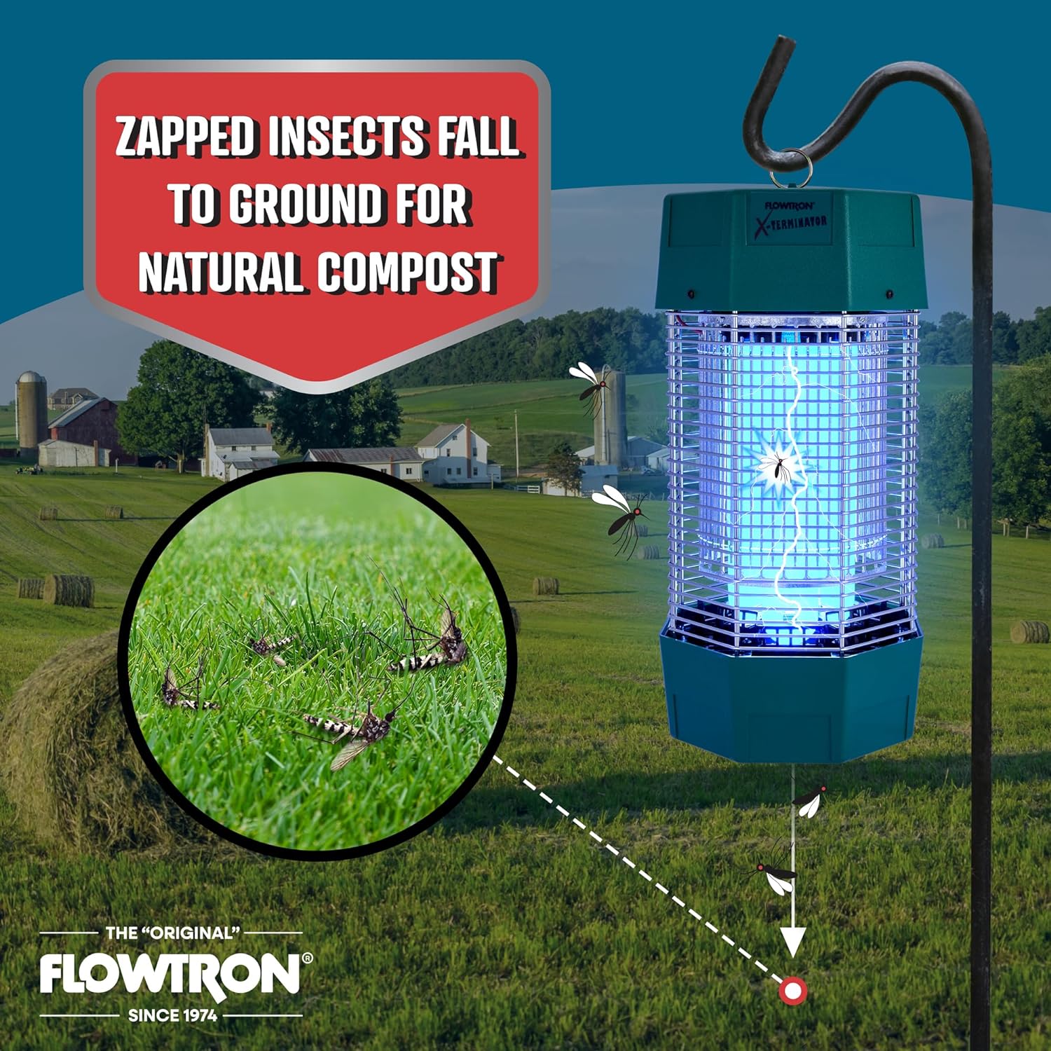 Flowtron 2 Acre Bug Zapper with Flowtron Fancy Wall Bracket & Flowtron Mosquito Cartridge - Image 8