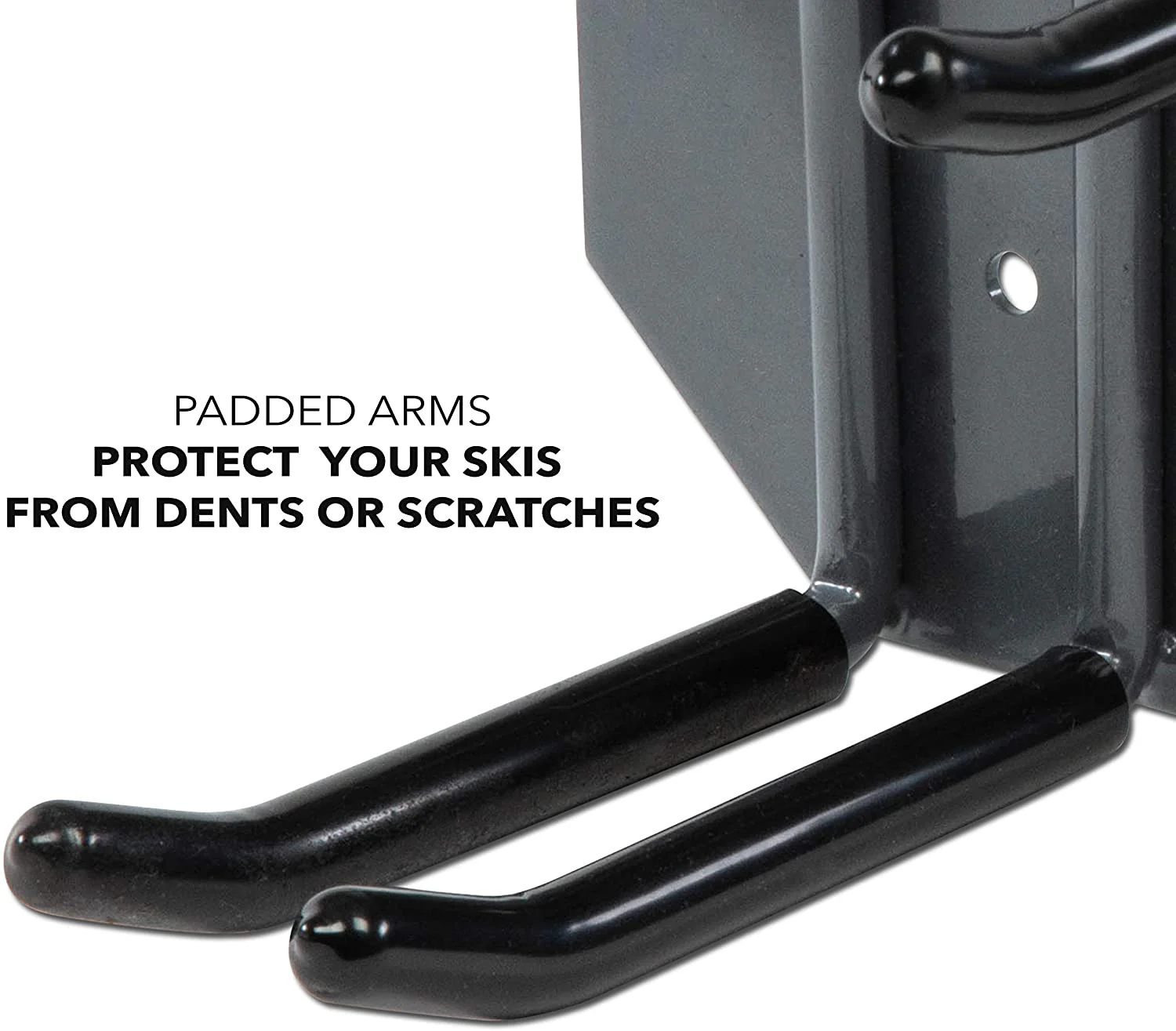 Ski Wall Rack, Holds 2 Pairs of Skis & Skiing Poles or Snowboard - Image 4