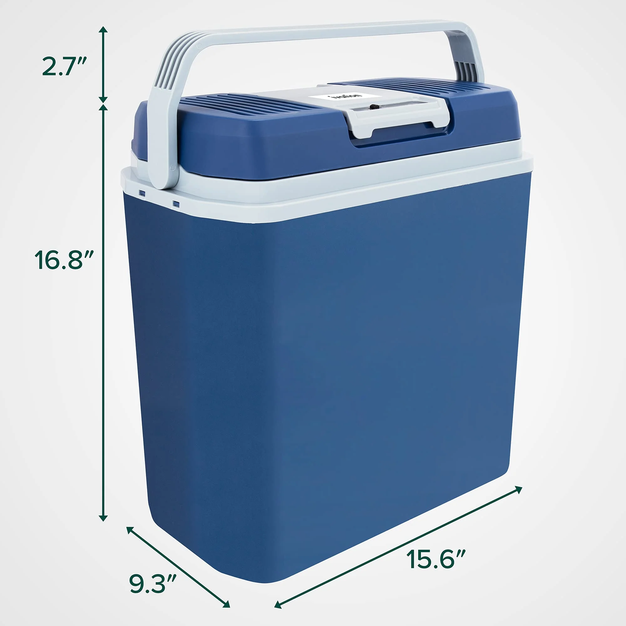 Ivation Electric Cooler & Warmer, 24 L Portable Thermoelectric 12 Volt Cooler with Handle - Blue - Image 5