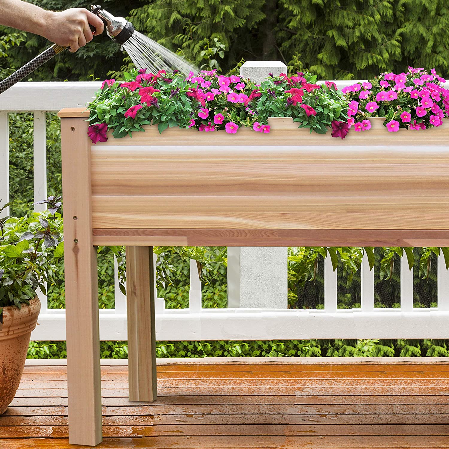 Raised Garden Bed, 34'' x 18'' x 30” Elevated Herb Planter for Growing Fresh Herbs & More - Image 3