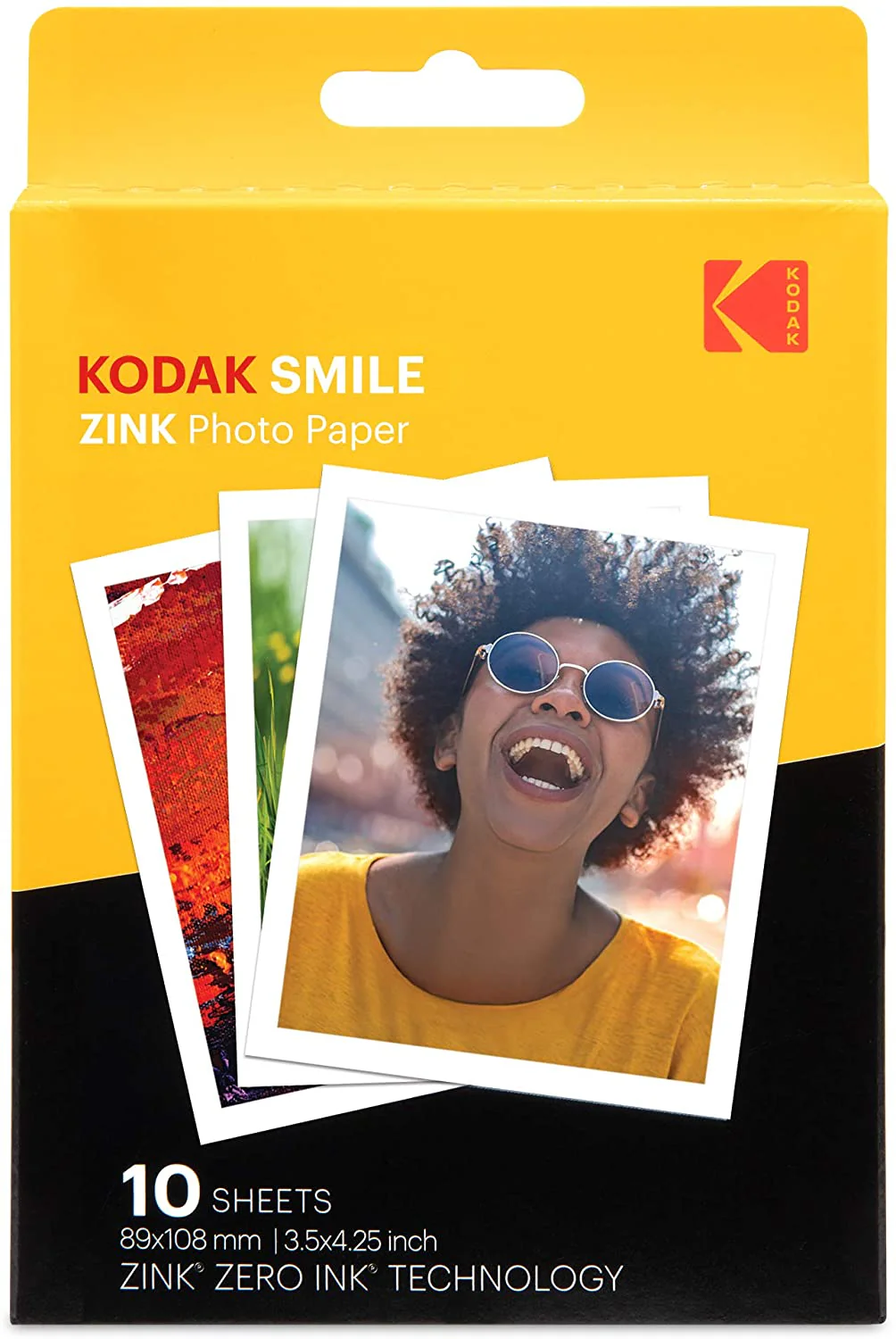 Kodak Zink 3.5x4.25 inch (10 Sheets) Premium Print Photo Paper Compatible with Kodak Smile Classic Instant Camera
