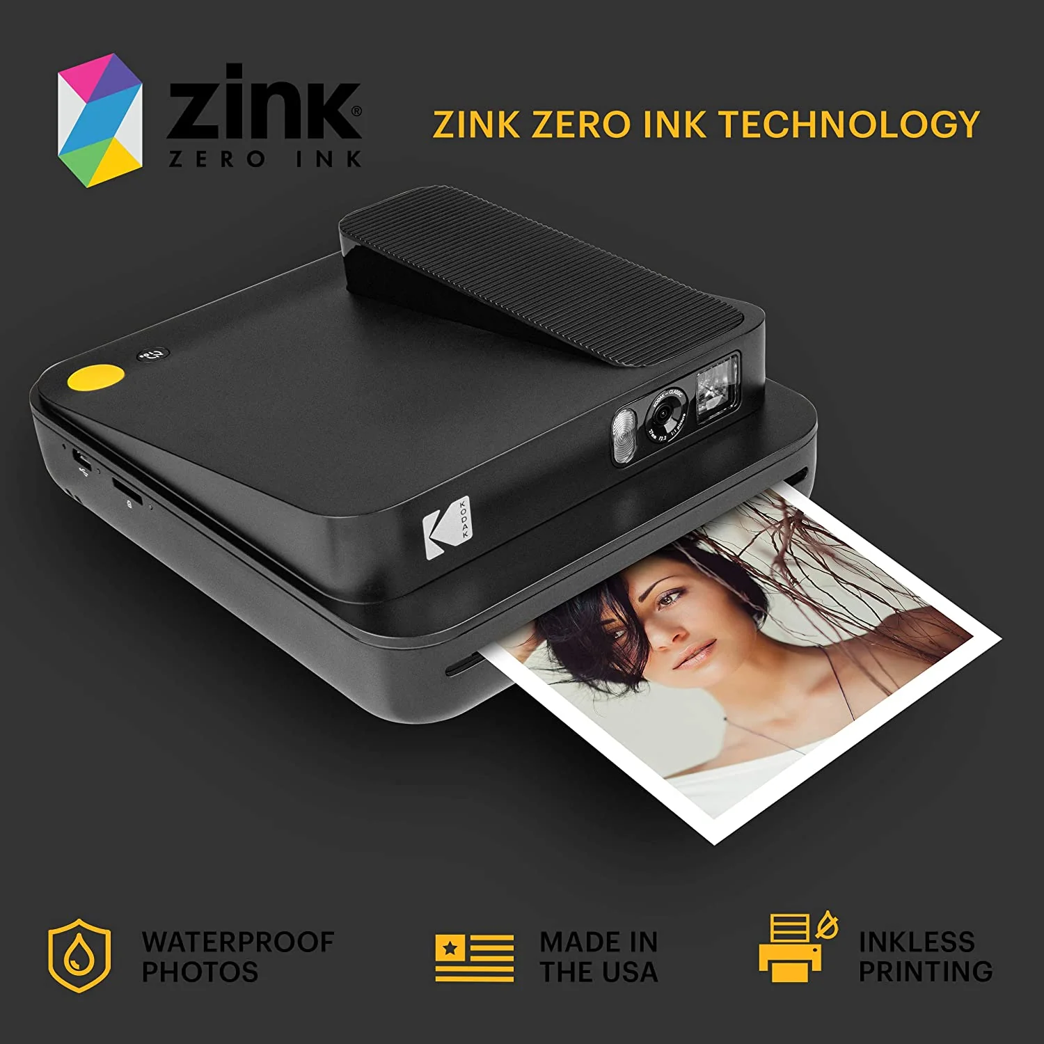 Kodak Zink 3.5x4.25 inch (10 Sheets) Premium Print Photo Paper Compatible with Kodak Smile Classic Instant Camera - Image 2