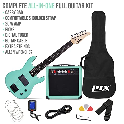 30” Electric Guitar & Electric Guitar Accessories With Amp for Kids, Green - Image 3