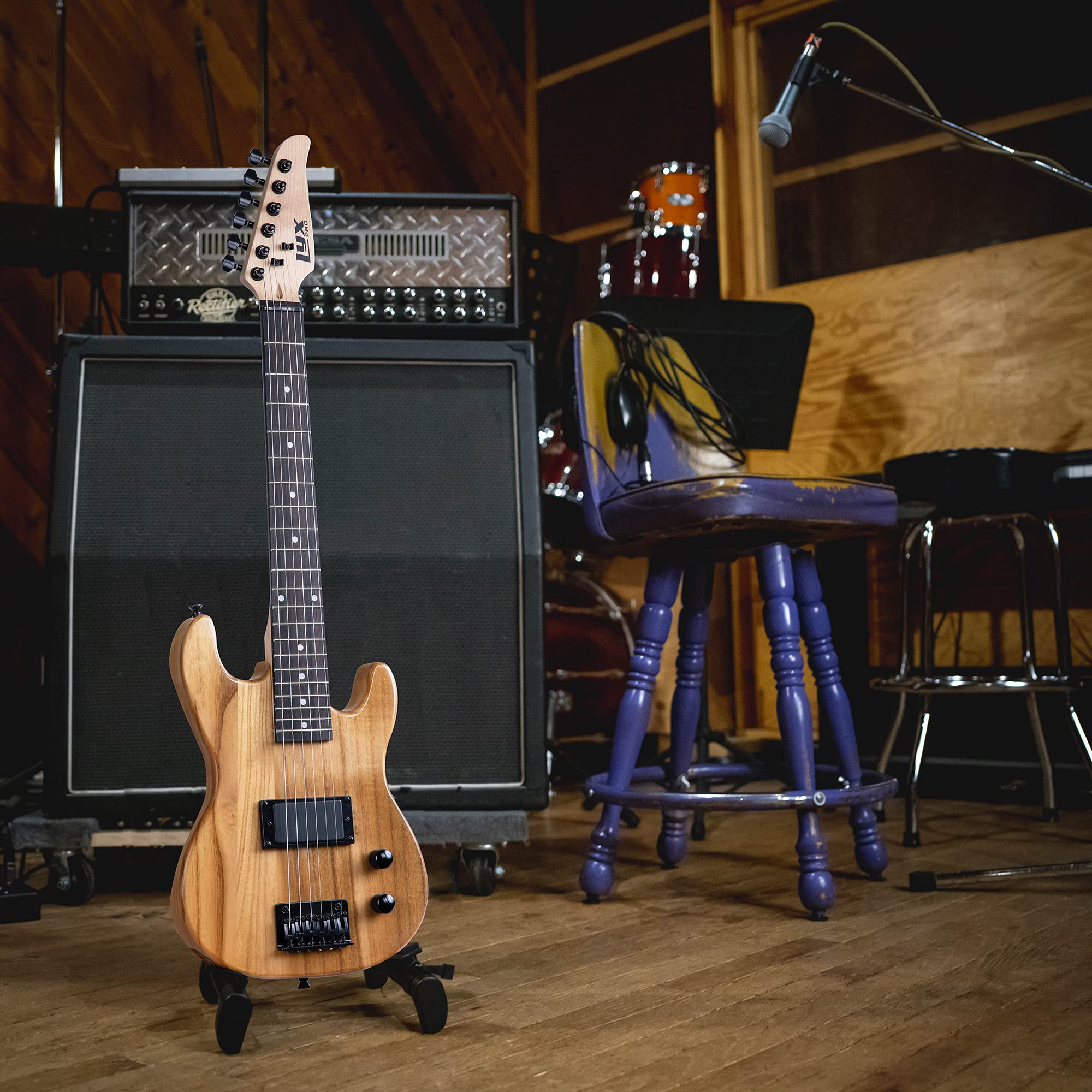 30” Electric Guitar & Electric Guitar Accessories With Amp for Kids, Natural - Image 6