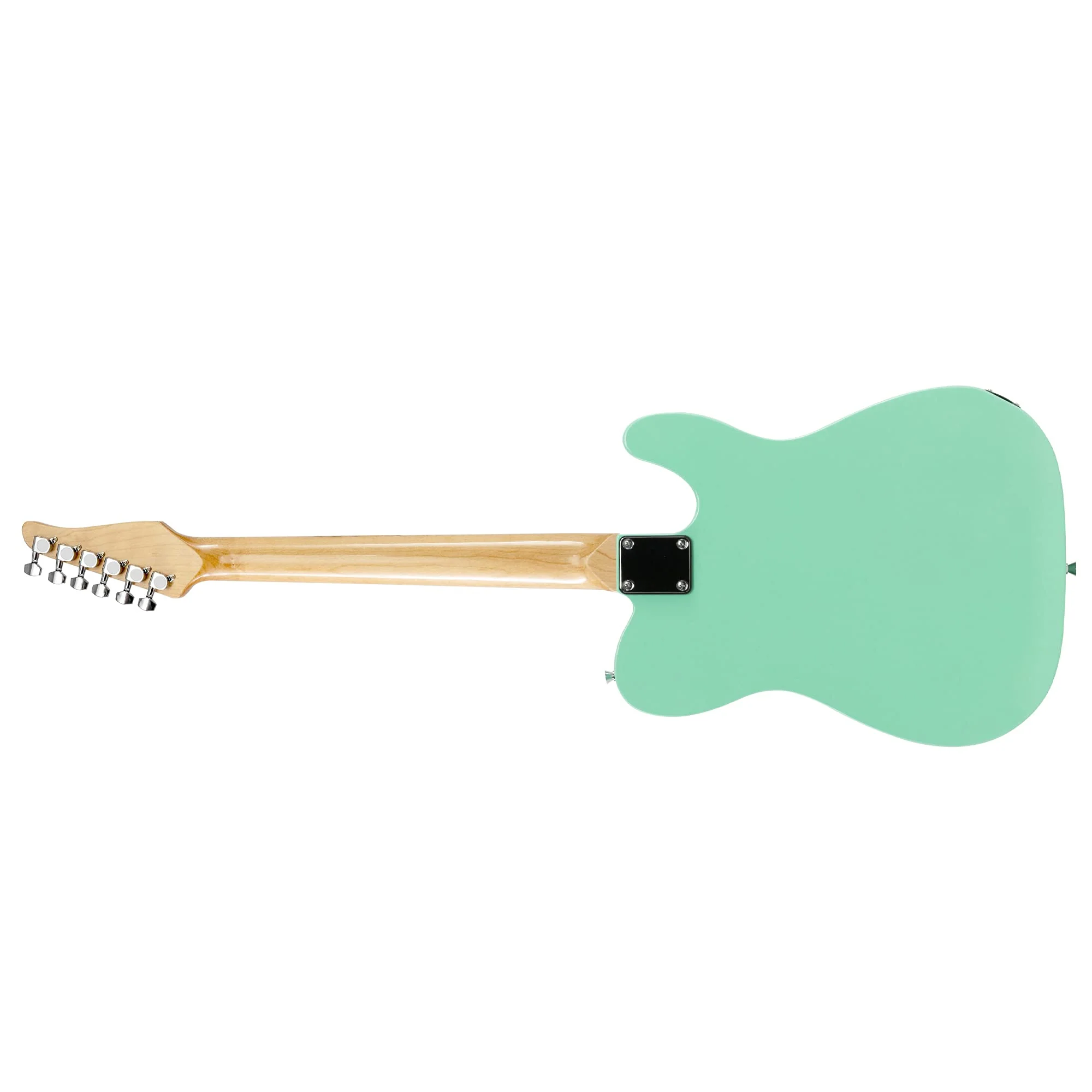 39" Left Handed Telecaster Electric Guitar, Full-Size Paulownia Body - Green - Image 2