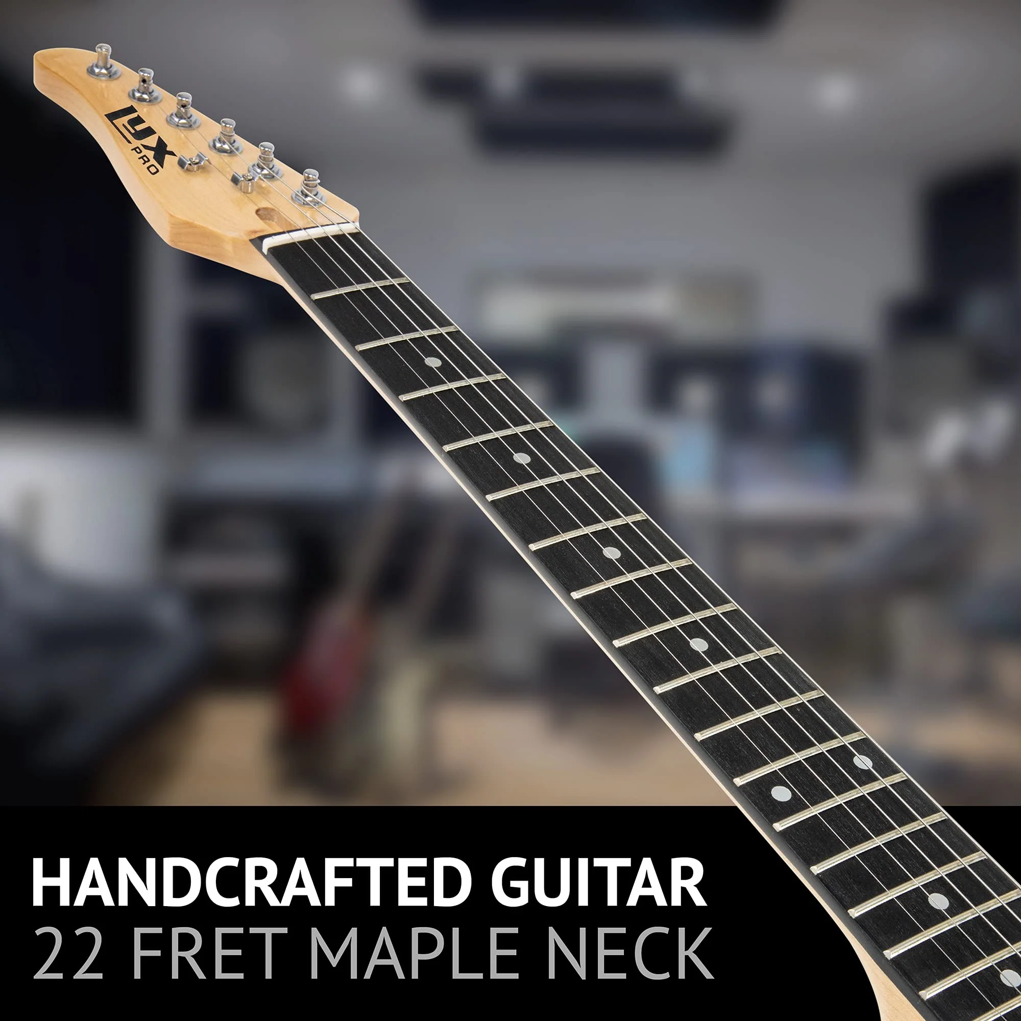39" Left Handed Telecaster Electric Guitar, Full-Size Paulownia Body - Green - Image 6