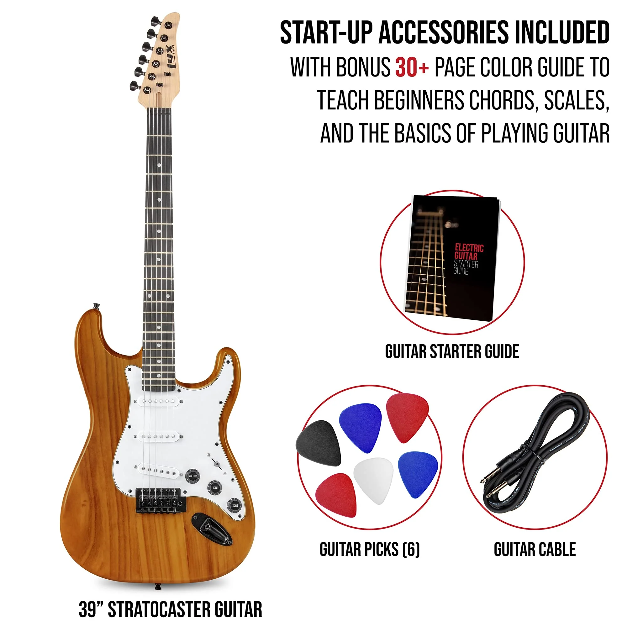 39” Stratocaster CS Series Electric Guitar & Electric Guitar Accessories - Mahogany - Image 2