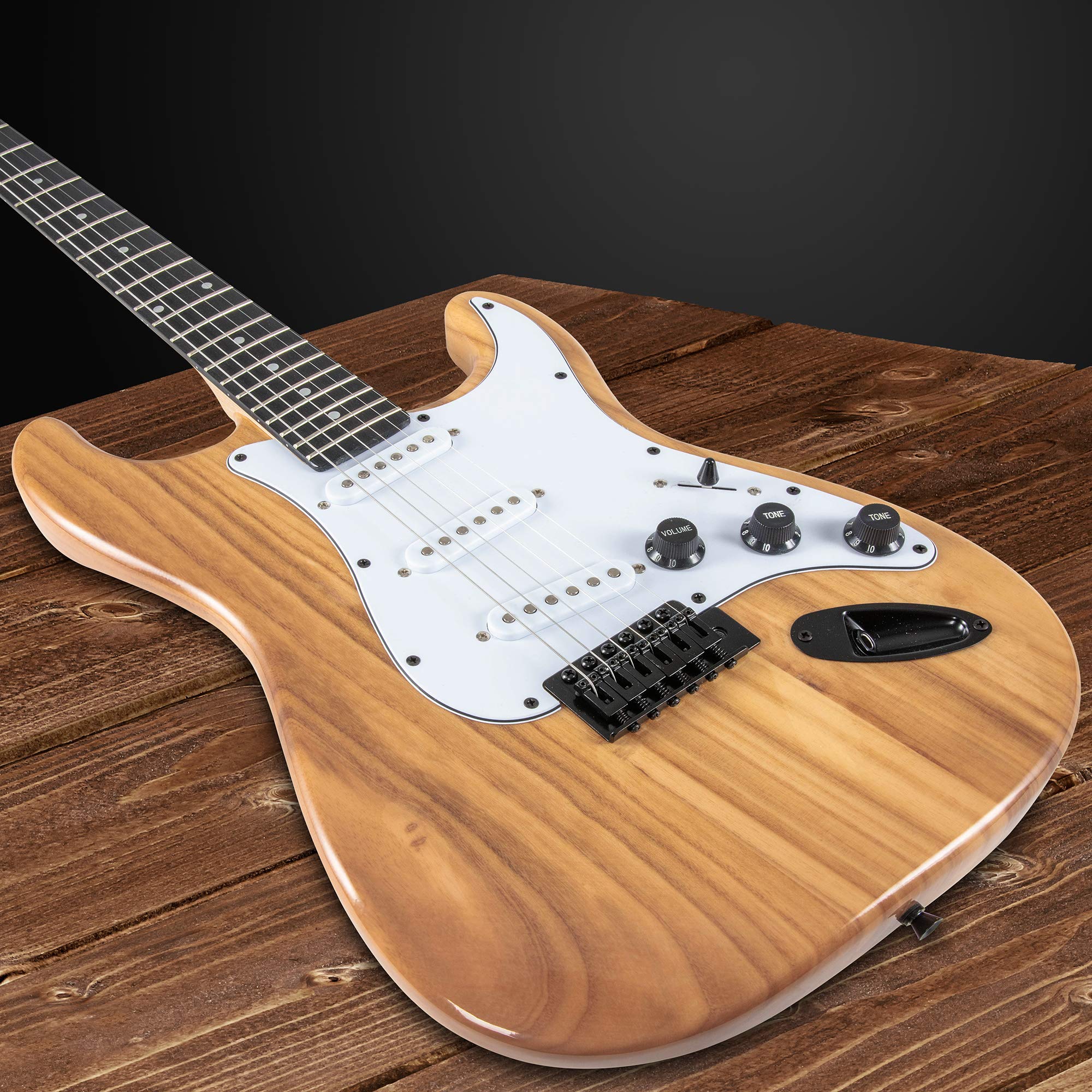 39” Stratocaster CS Series Electric Guitar & Electric Guitar Accessories - Natural - Image 4