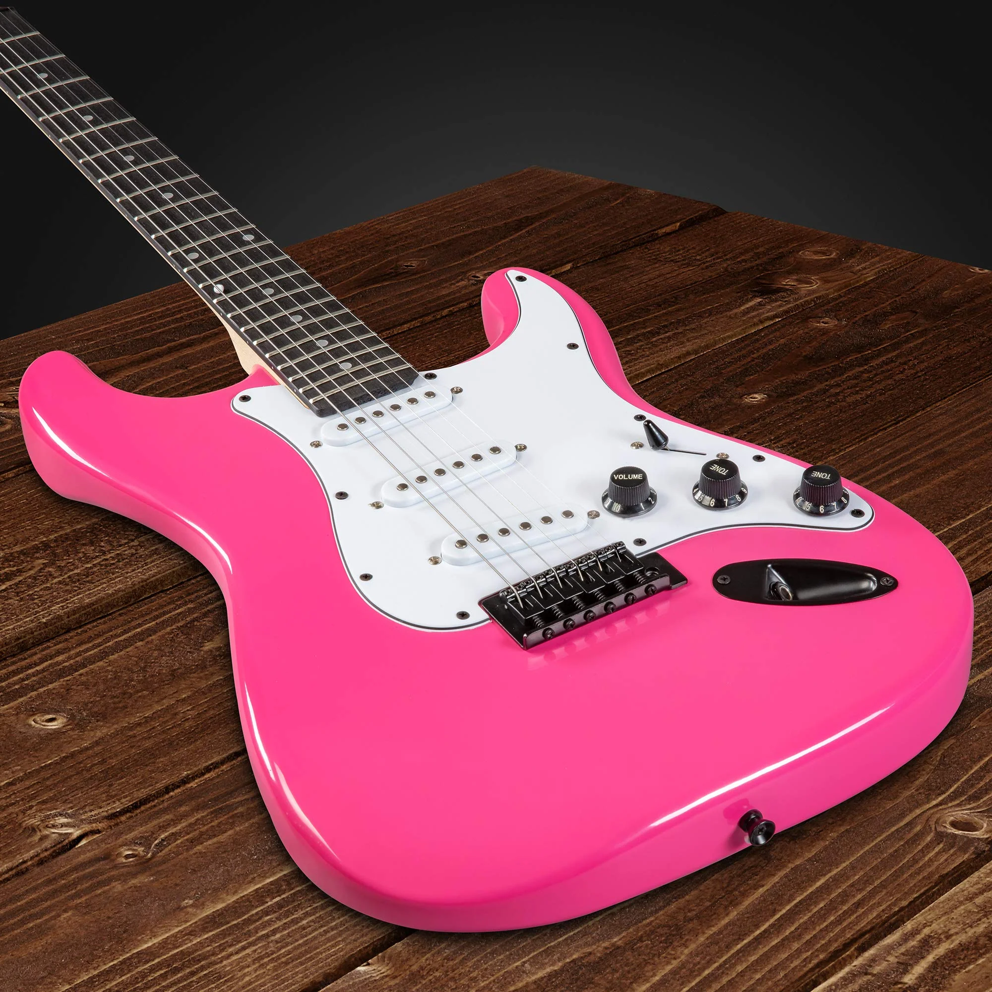 39” Stratocaster CS Series Electric Guitar & Electric Guitar Accessories - Pink - Image 3