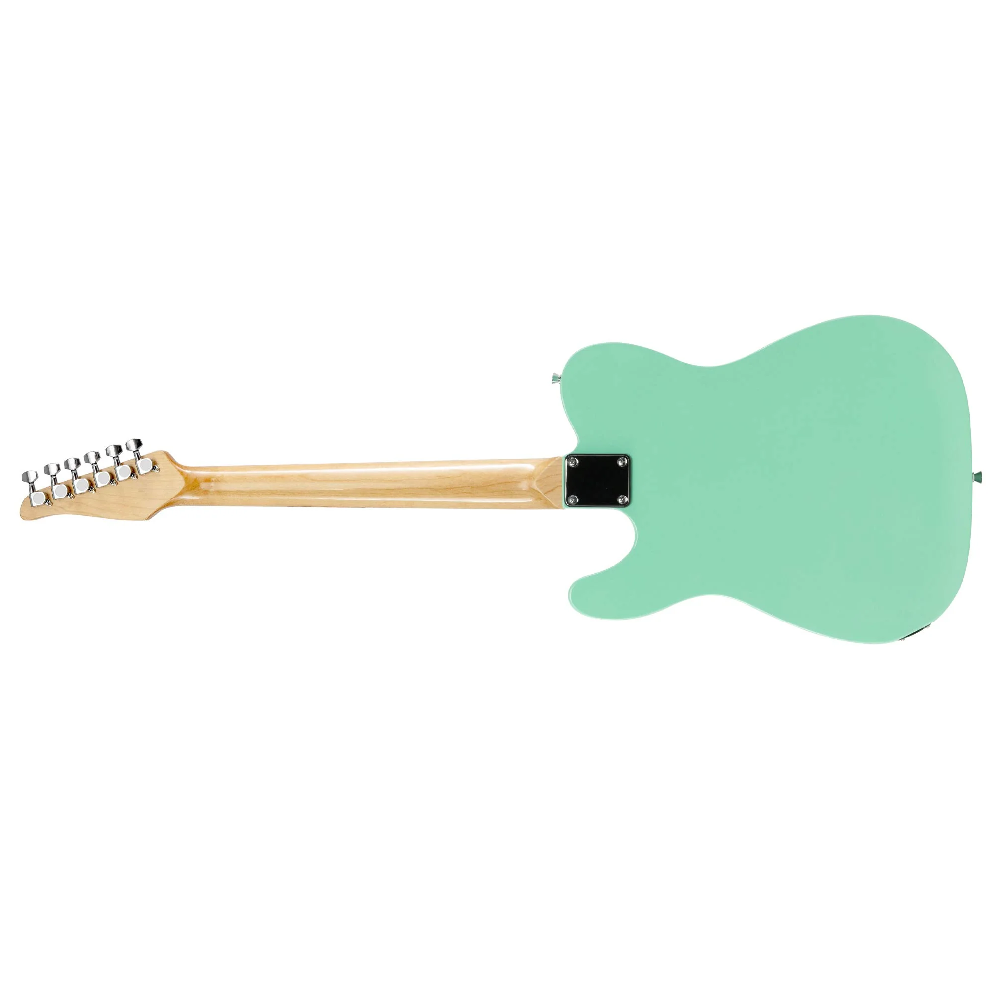 39" Right Handed Telecaster Electric Guitar, Full-Size Paulownia Body - Green - Image 2