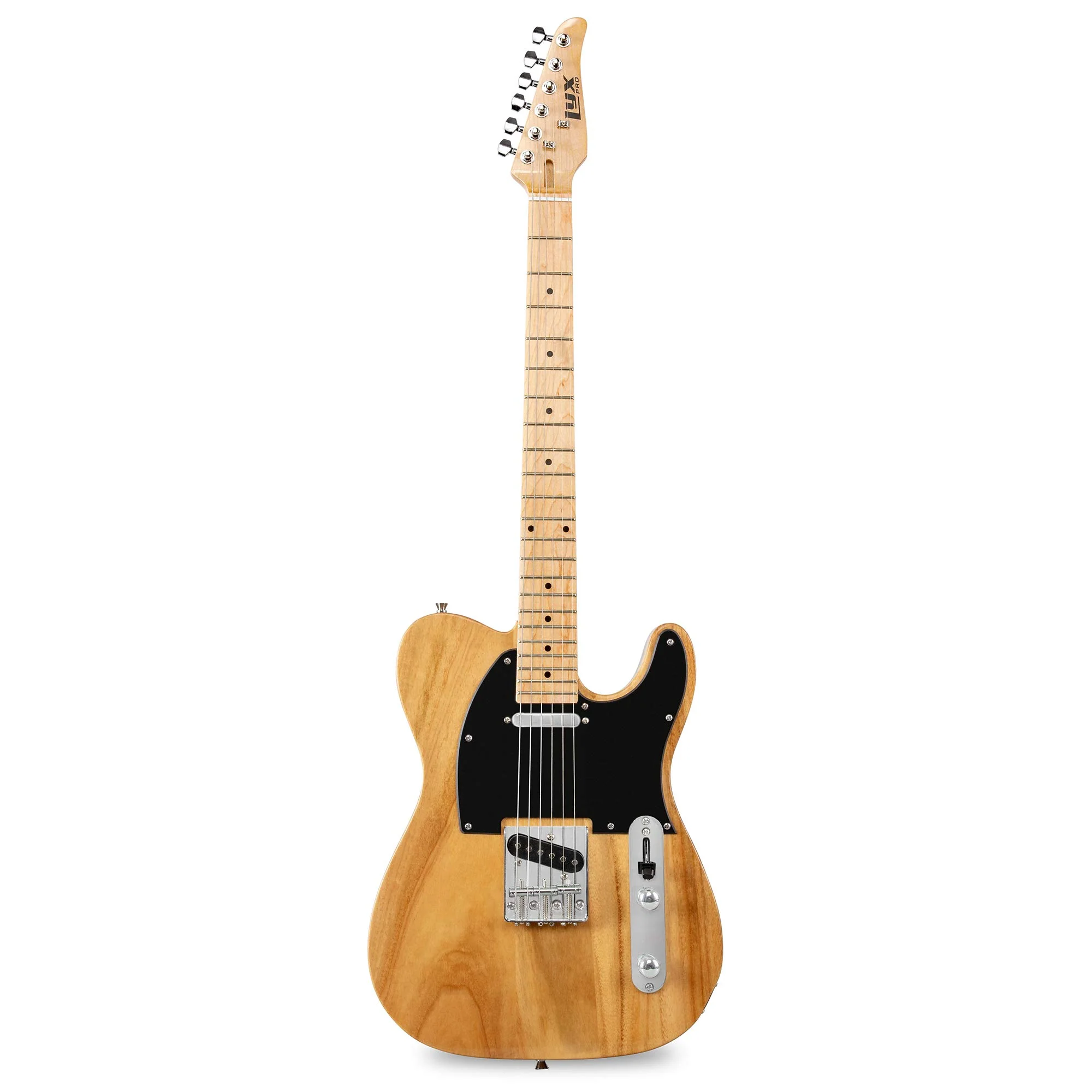 39" Telecaster Electric Guitar, Full-Size Paulownia Body - Natural