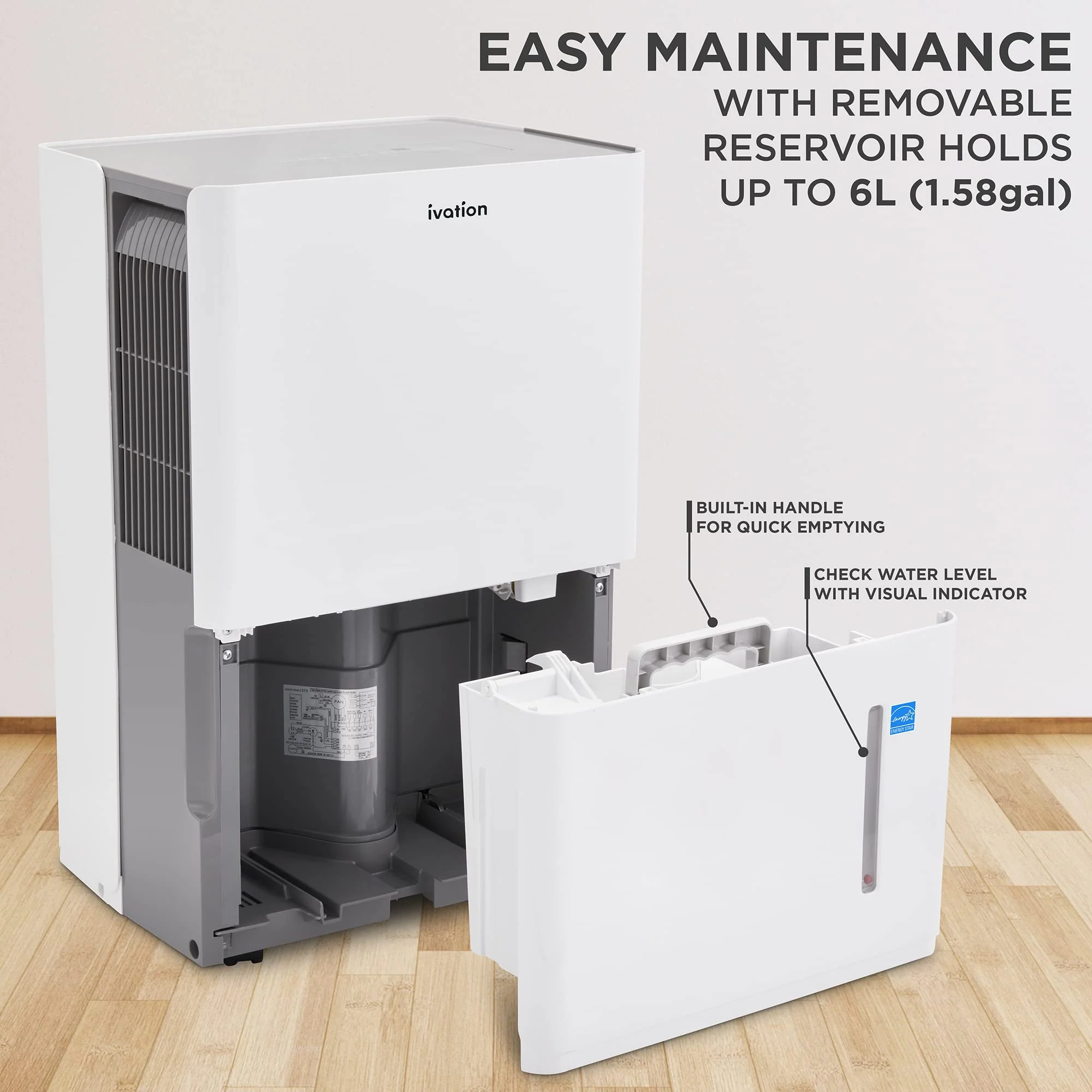 4,500 Sq. Ft Energy Star Dehumidifier with Drain Hose Connector, Large Capacity for Big Rooms - Image 7