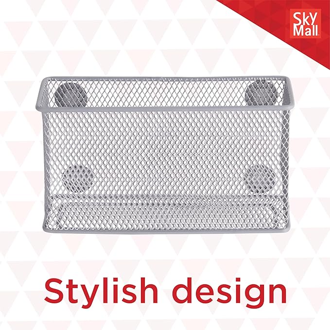 4Pcs Magnetic Wire Basket | Mesh Desk Tray/File Organizer for Office Supply Caddy and Letter Holder - Image 6
