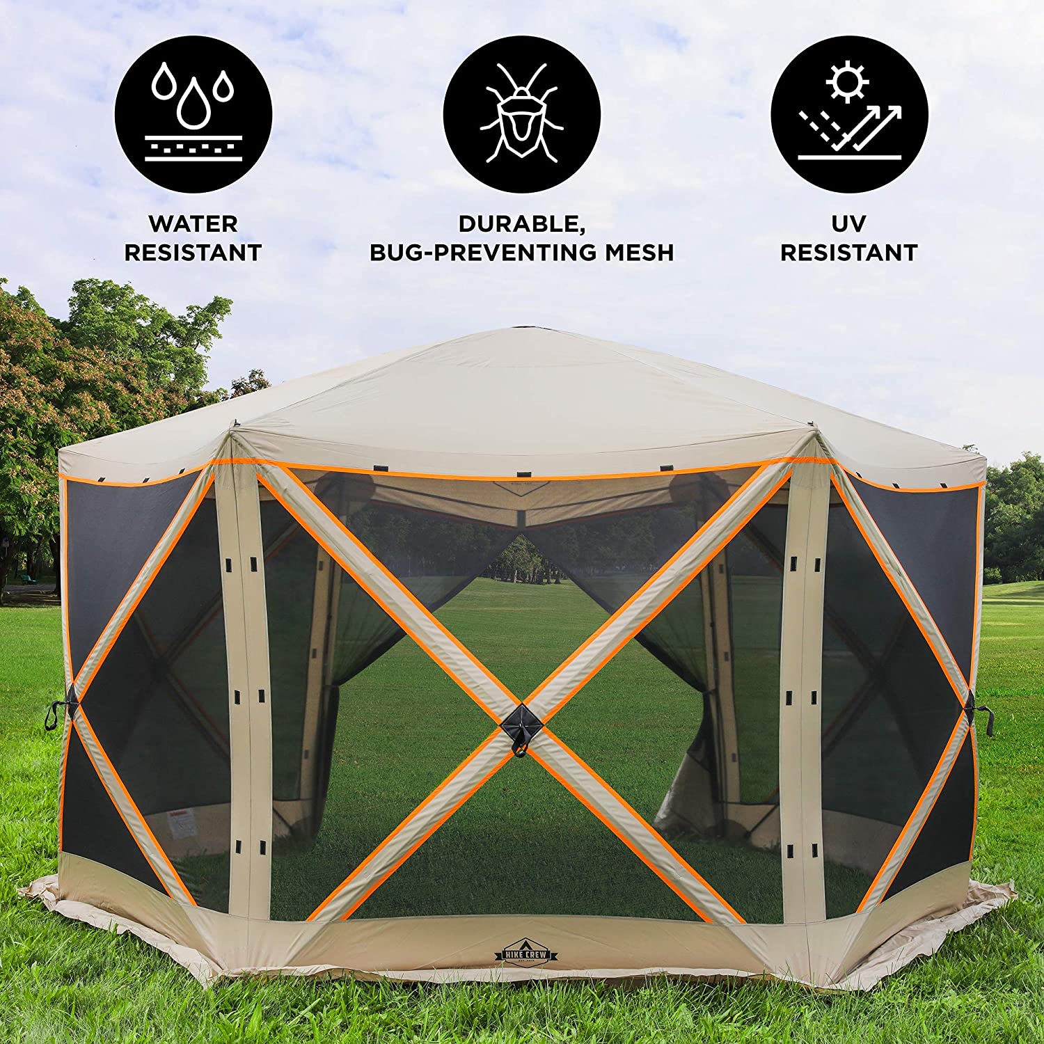Portable Pop-up Screen Gazebo, Setup 6-Sided Hub Tent, Outdoor Gazebo - Image 2