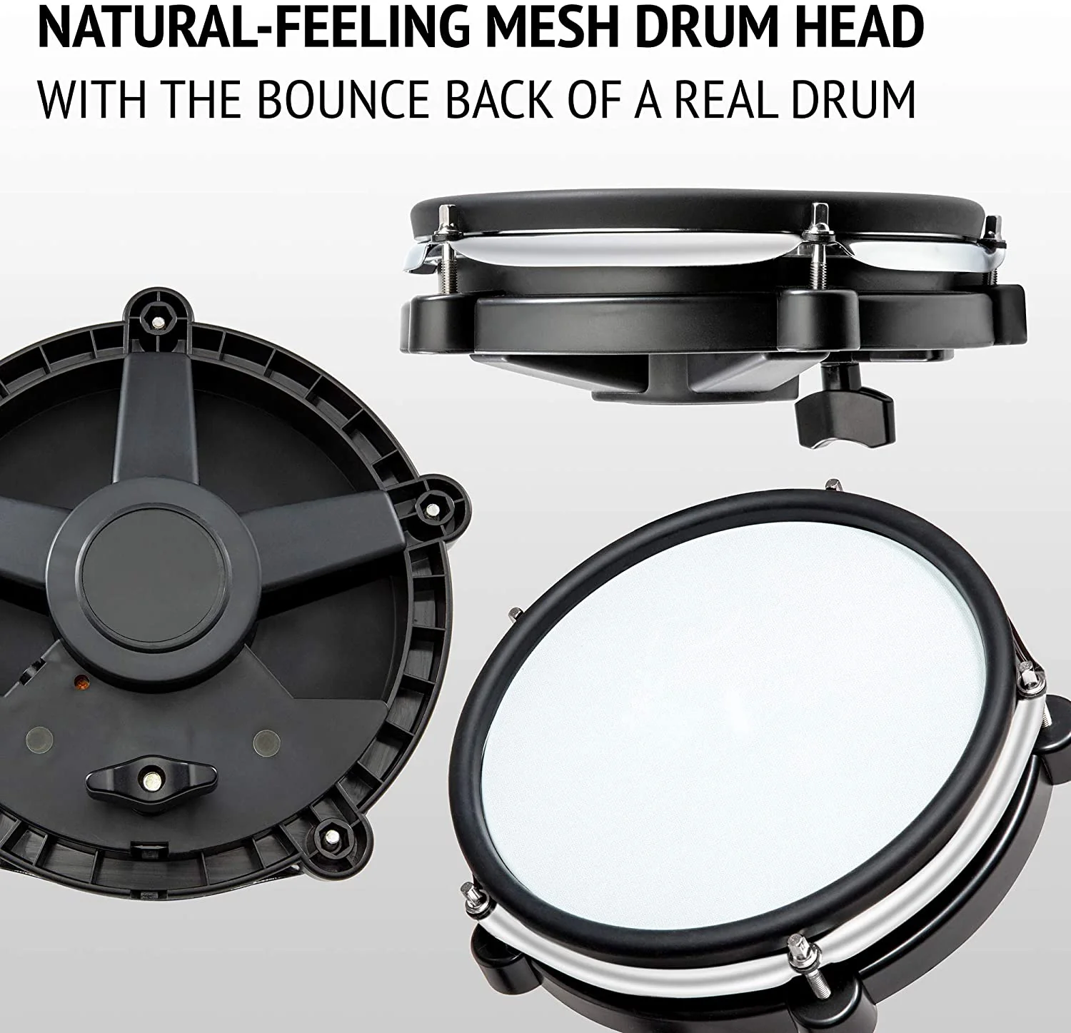 7-Piece Electronic Drum Set, Adult, Professional Electric Drum Set, Included Drum Sticks & Throne - Image 5