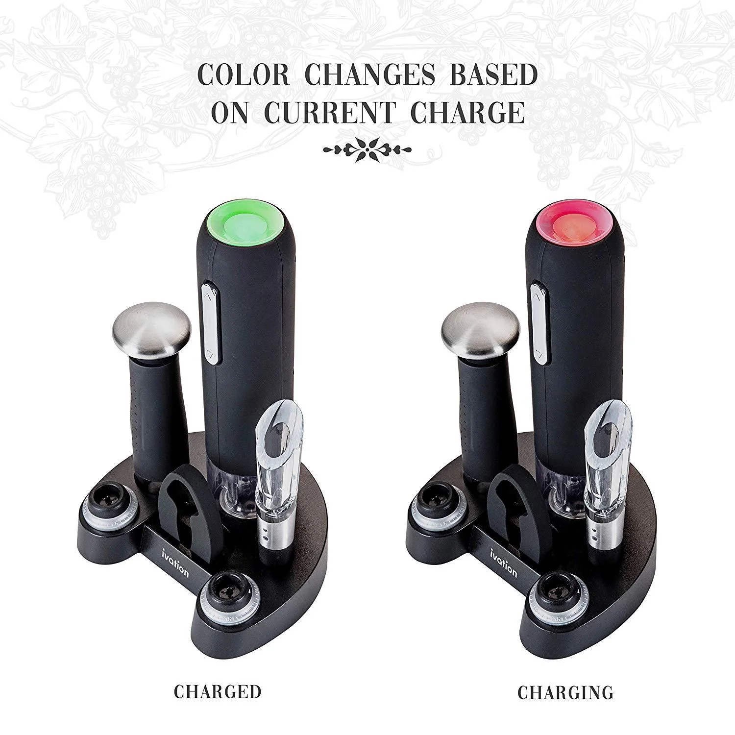 Electric Wine Opener, 7-Piece Wine Gift Set, Electric Bottle Opener, Wine Aerator Pourer - Image 5
