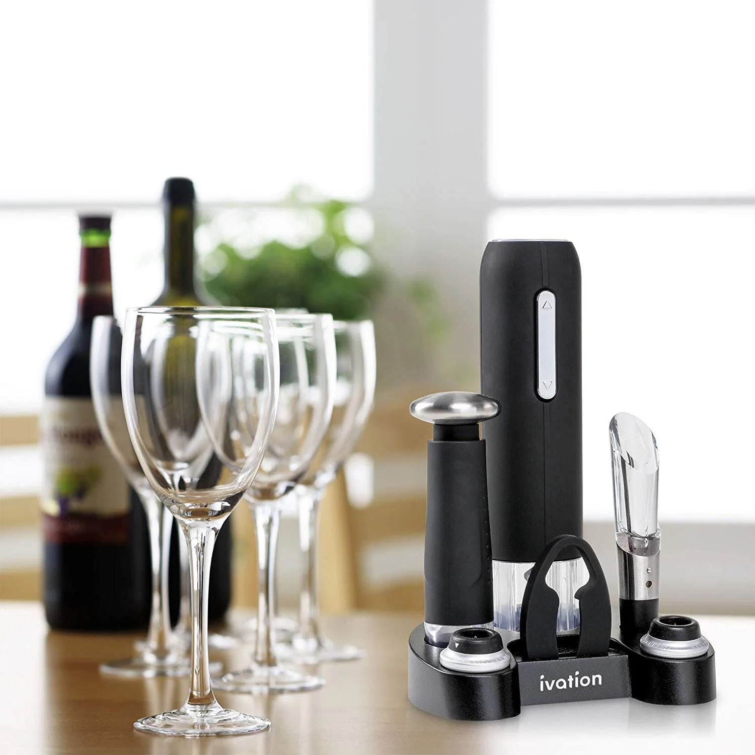 Electric Wine Opener, 7-Piece Wine Gift Set, Electric Bottle Opener, Wine Aerator Pourer - Image 8