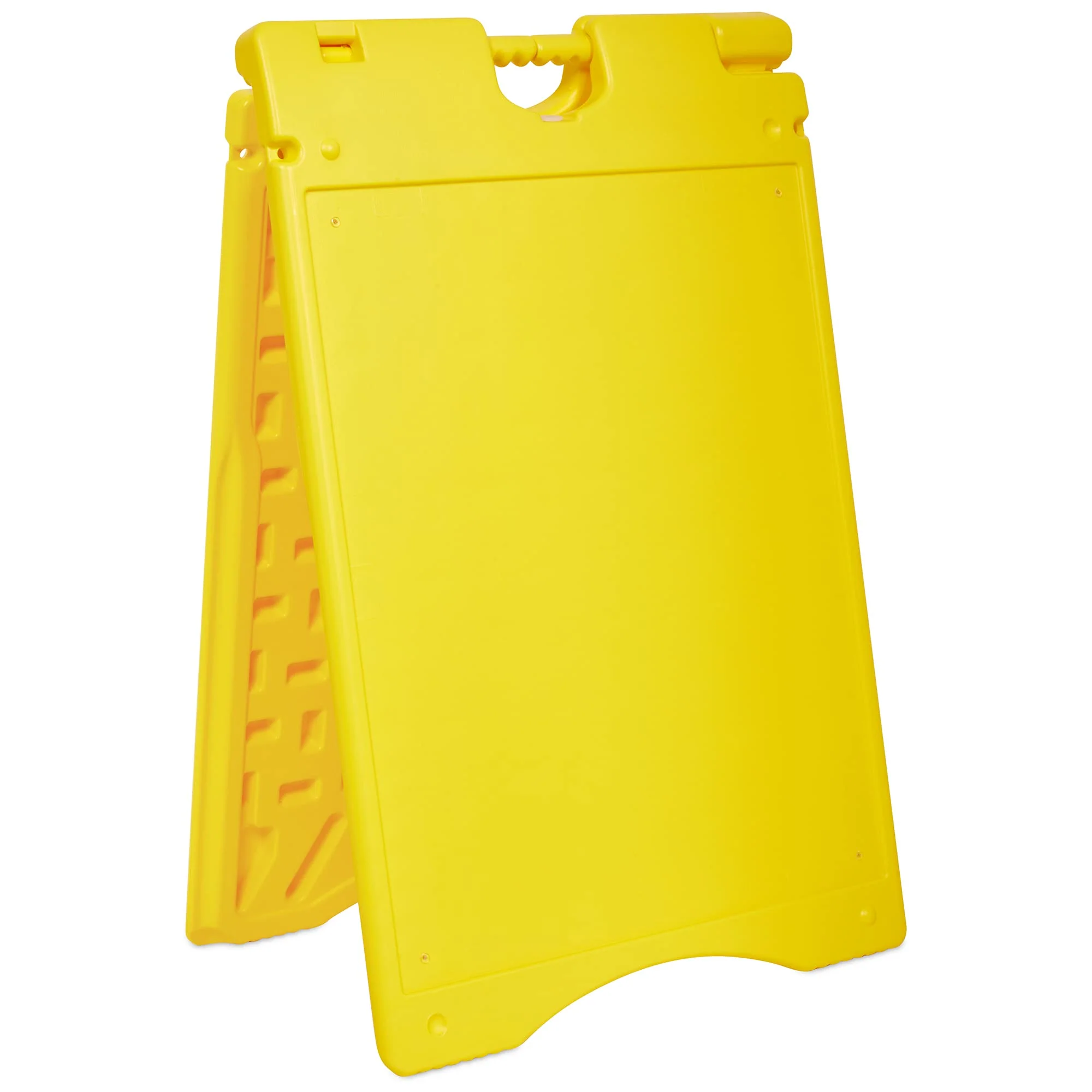 A-Frame Signboard 22” x 28” Display Surface, Large Outdoor Sandwich Board - Yellow - Image 2