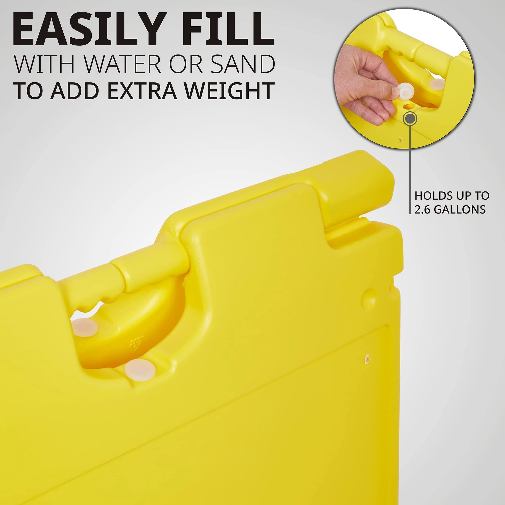 A-Frame Signboard 22” x 28” Display Surface, Large Outdoor Sandwich Board - Yellow - Image 3