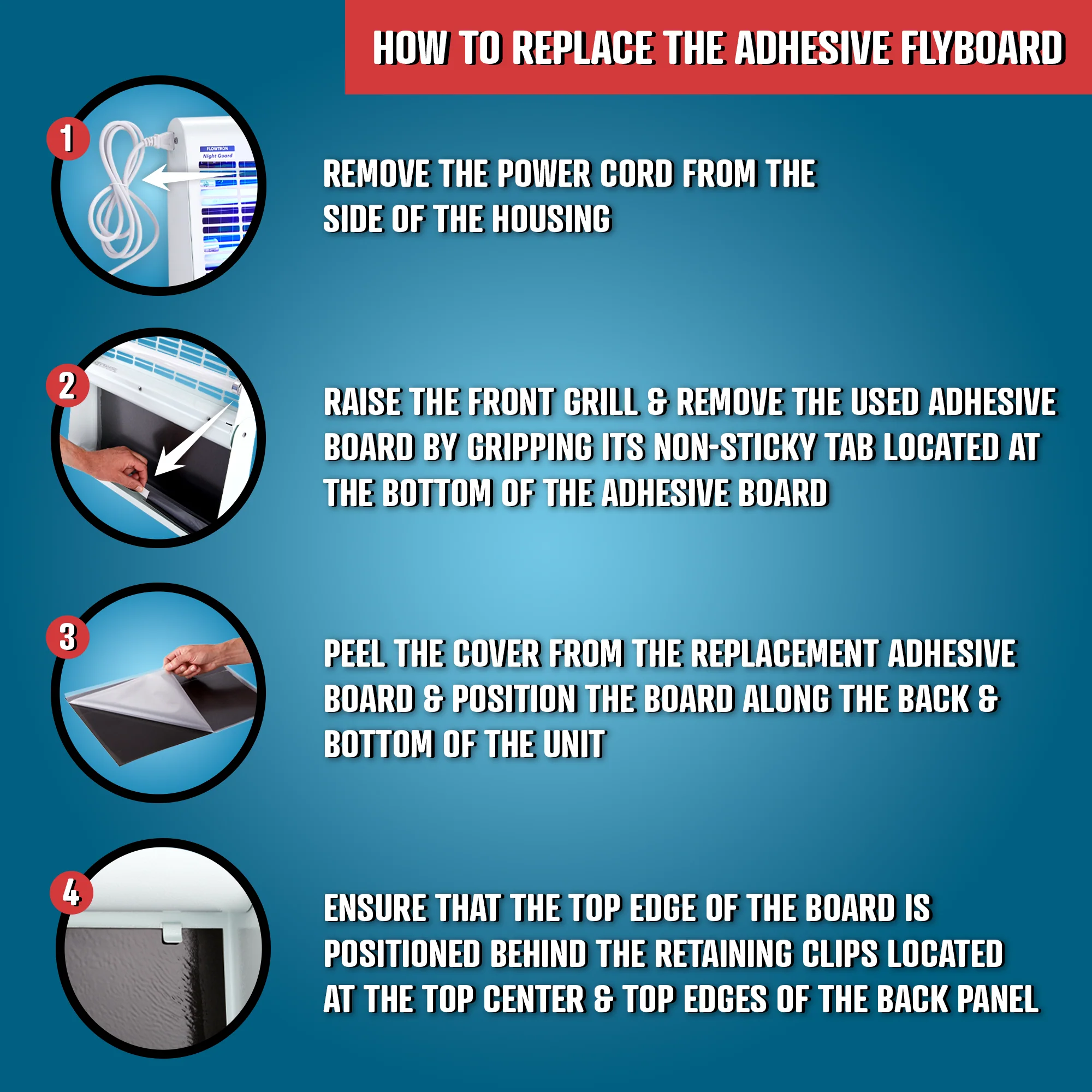 Flowtron Replacement Adhesive Fly Board (Pack of 6) for FC-4900 - Image 2