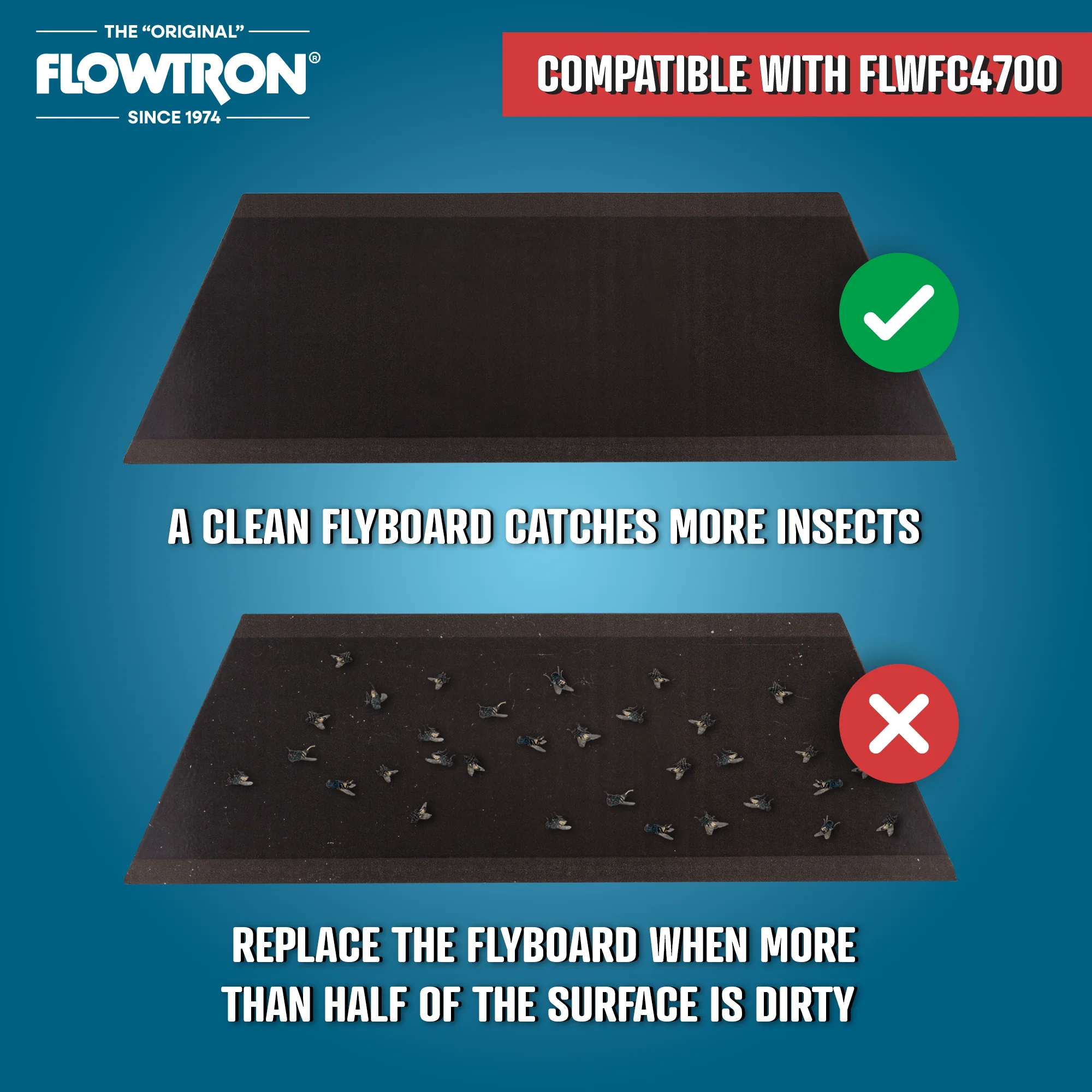 Flowtron Replacement Adhesive Fly Board (Pack of 12) for FC-4700 - Image 3