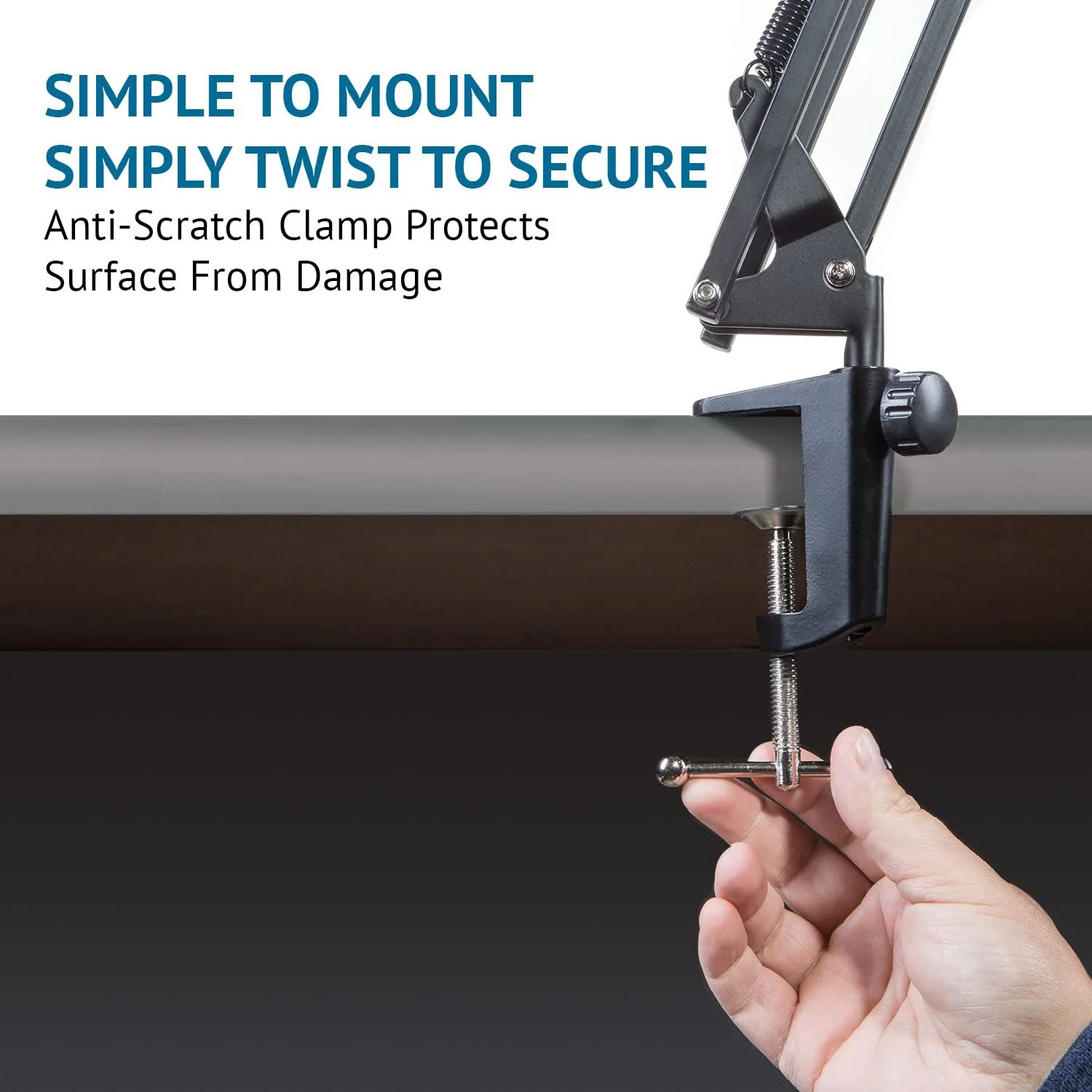 Adjustable Scissor Mic Stand with Boom Arm and Desk Attachment - Image 7