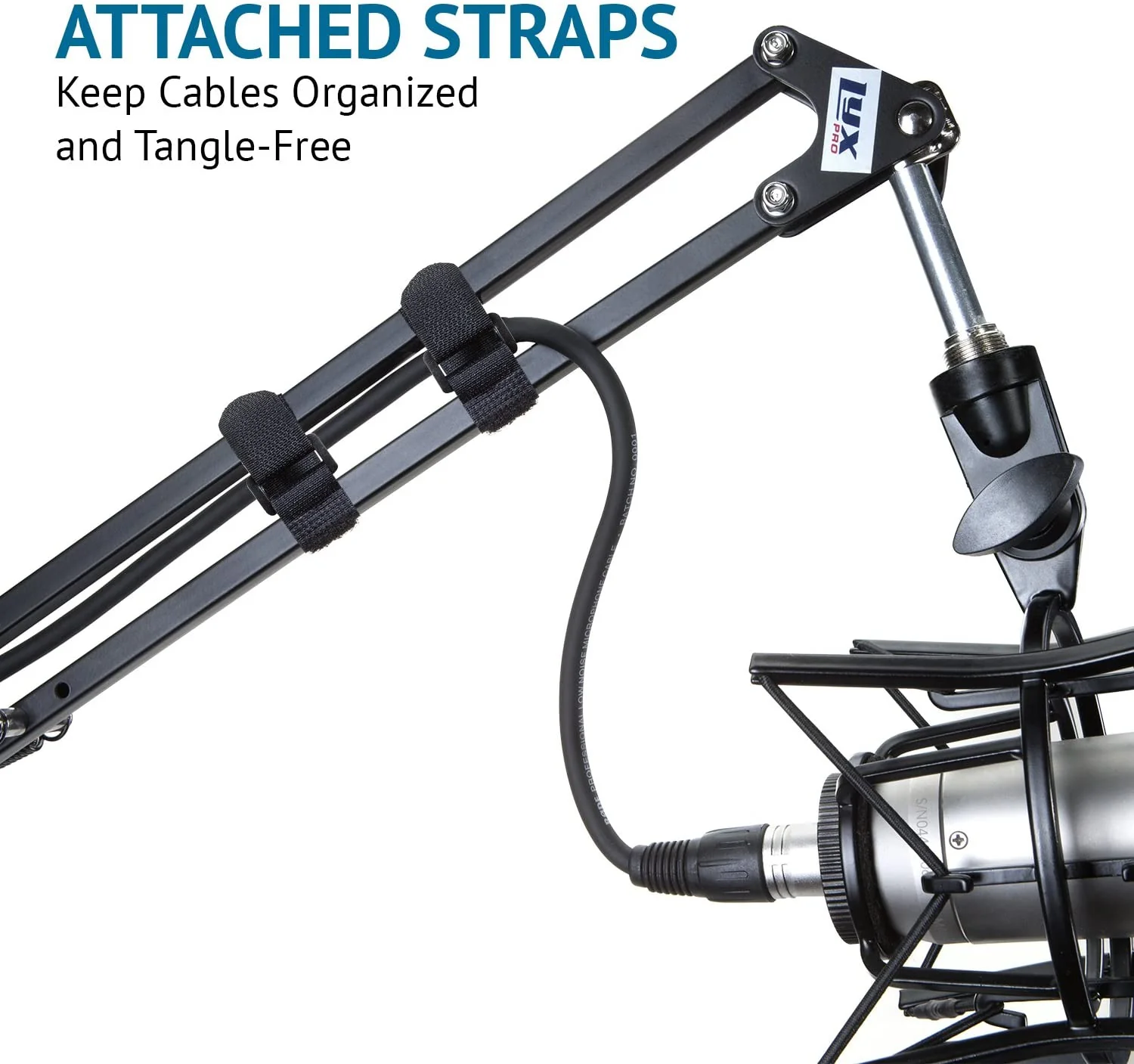 Adjustable Scissor Mic Stand with Boom Arm and Desk Attachment - Image 8