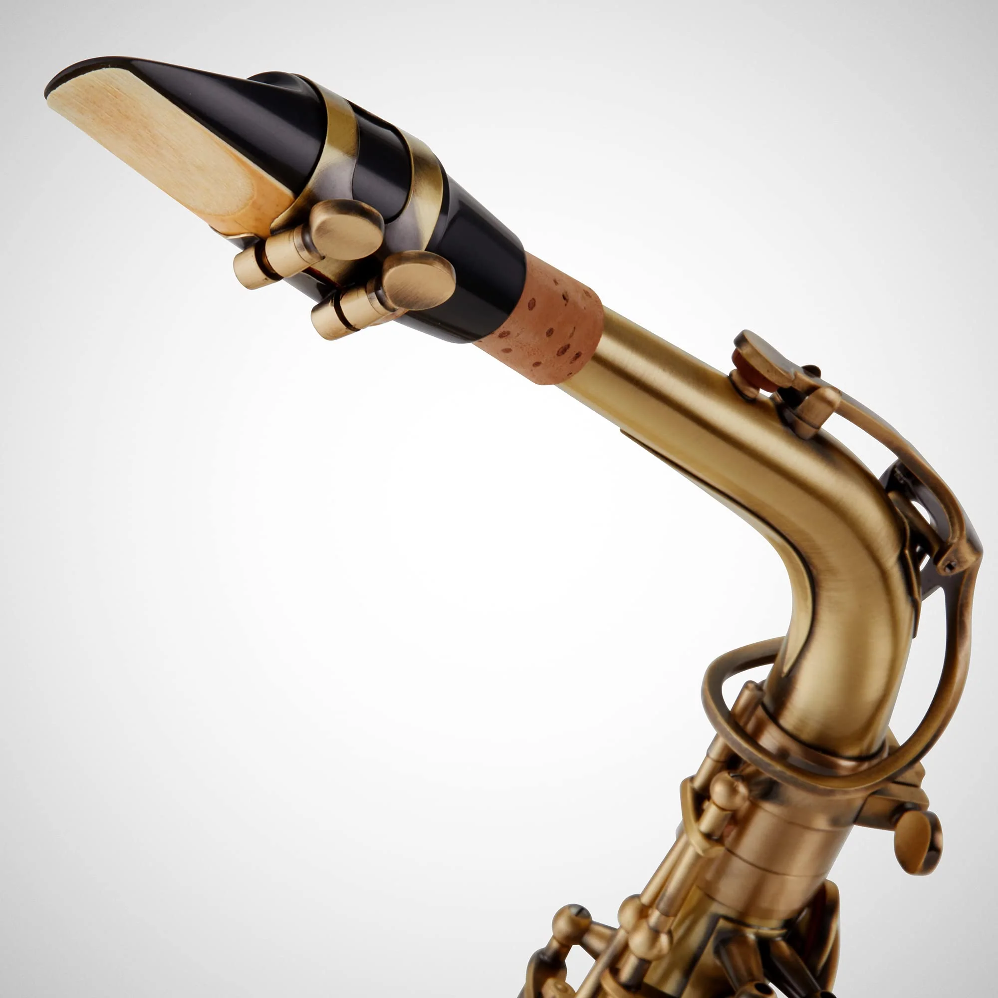 LyxJam Alto Saxophone Kit, E Flat Brass Alto Sax with Complete Accessories Set - Antique Bronze - Image 7