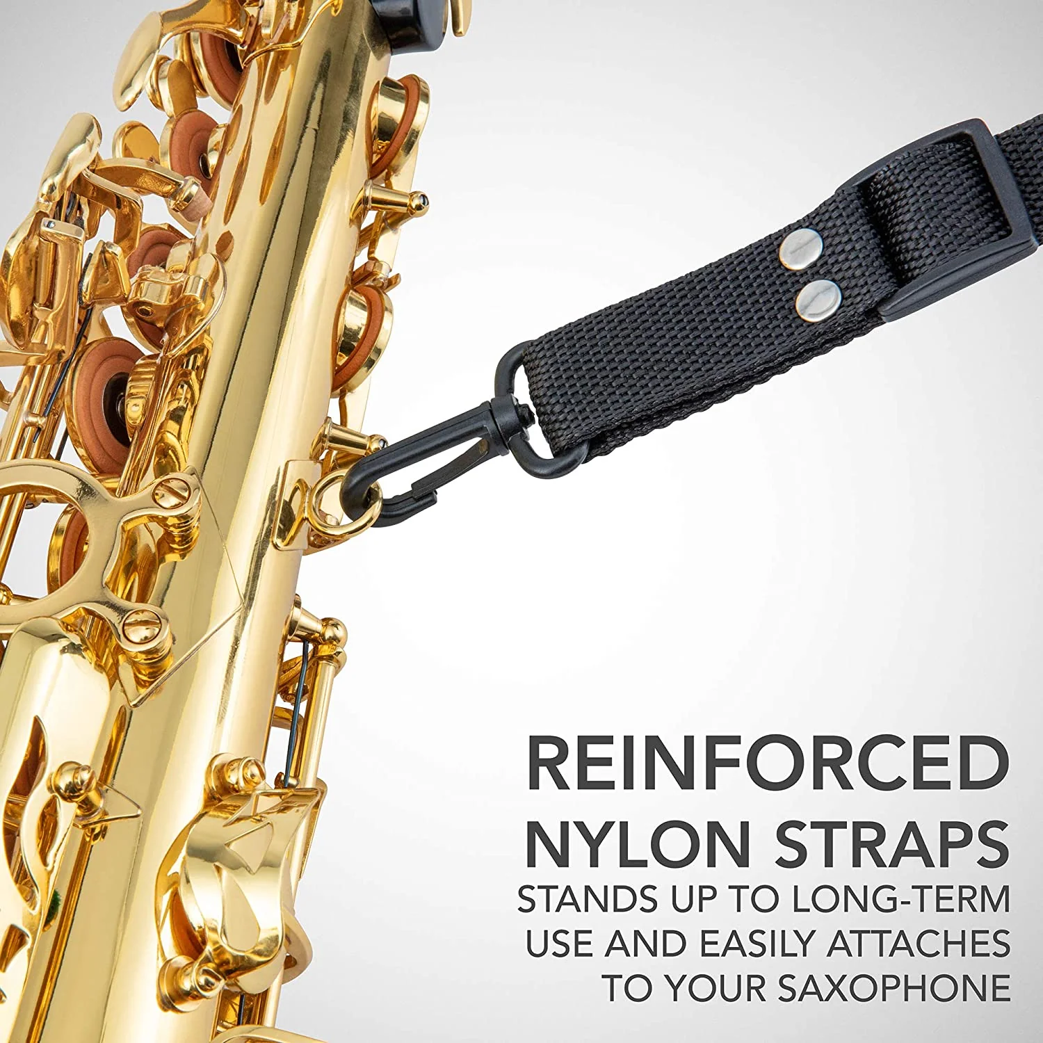 Alto Saxophone, E Flat Brass Alto Sax Beginners Kit, Gold Lacquer - Image 5