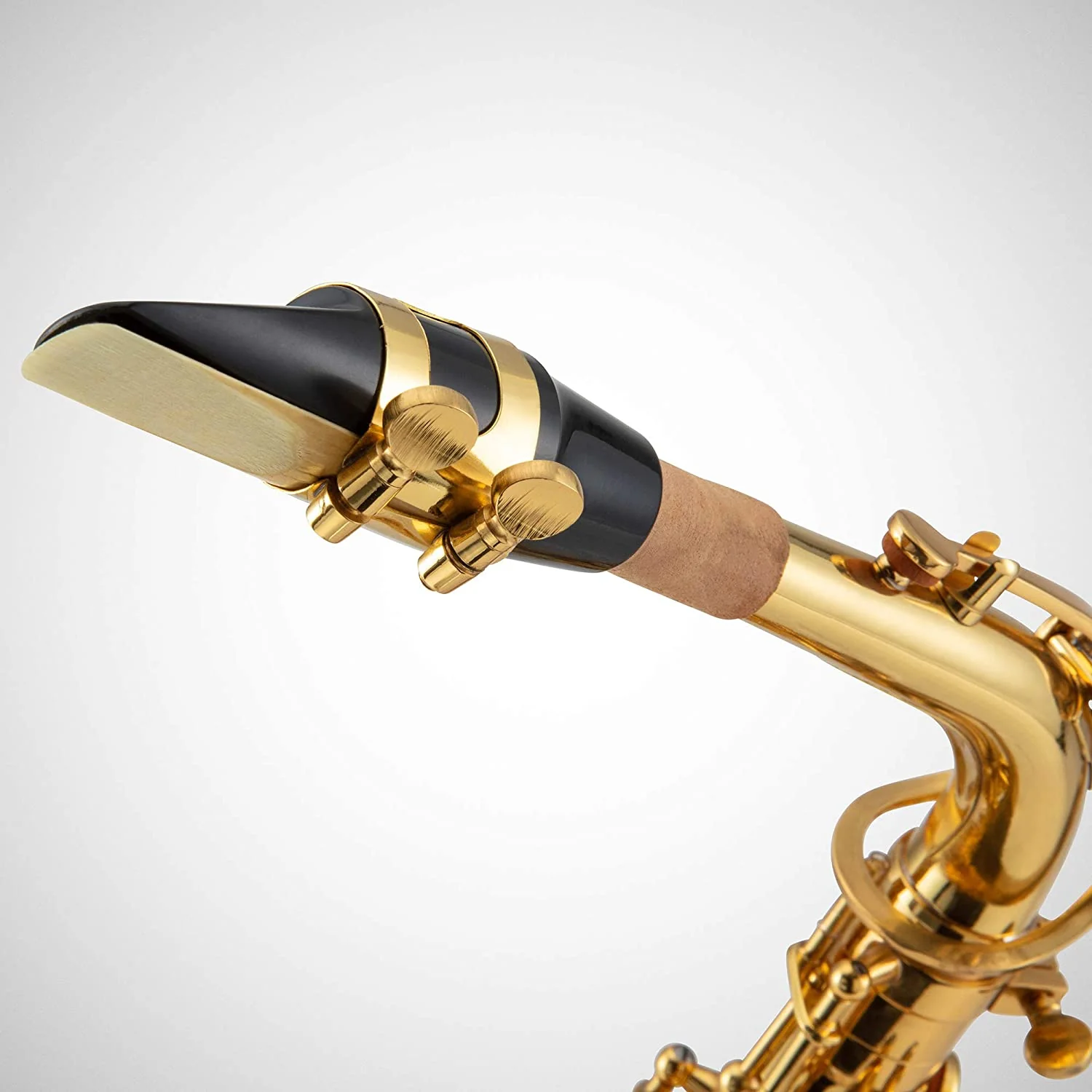 Alto Saxophone, E Flat Brass Alto Sax Beginners Kit, Gold Lacquer - Image 7