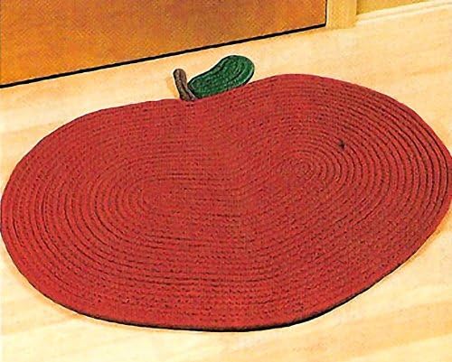 SkyMall Apple Design Braided Area Rug - 30" X 25"