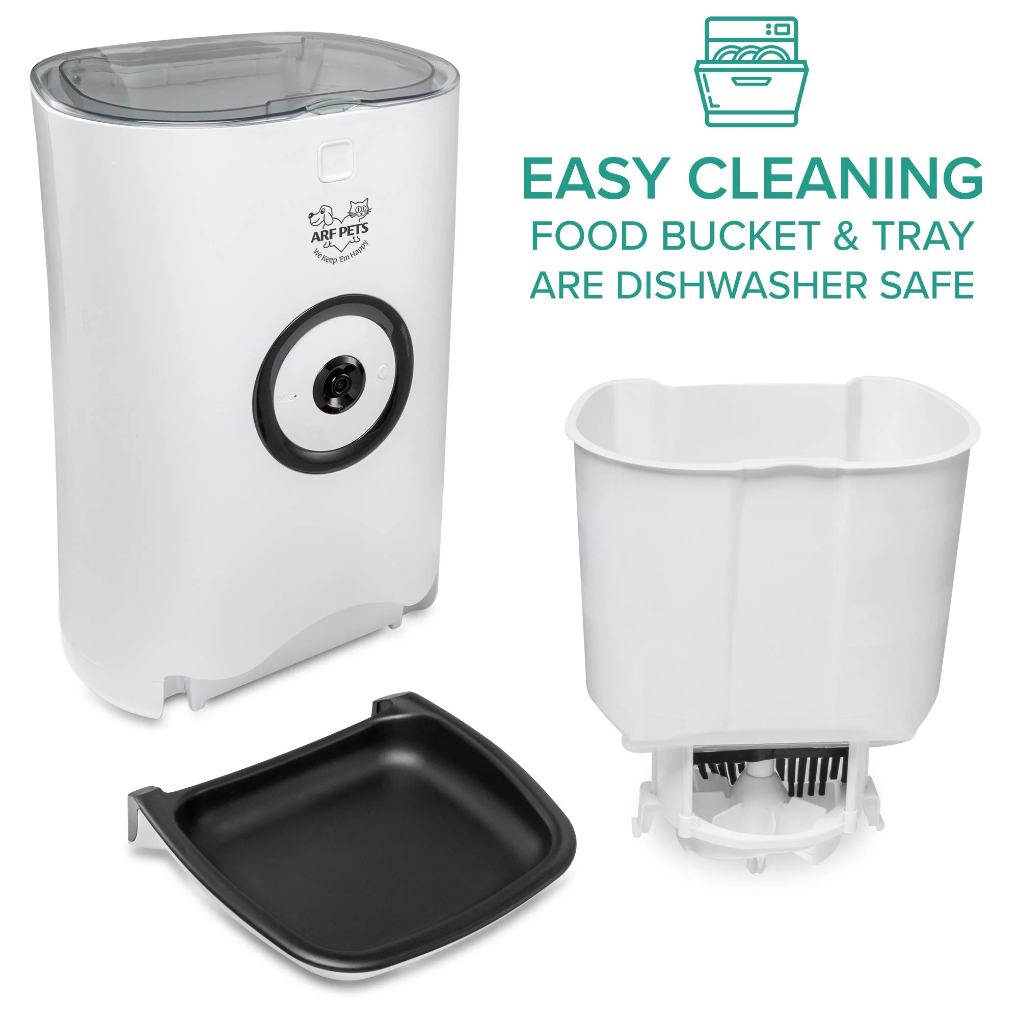 Arf Pets Smart Automatic Pet Feeder with Wi-Fi, HD Camera & Video Recording with Easy App-Control - Image 6