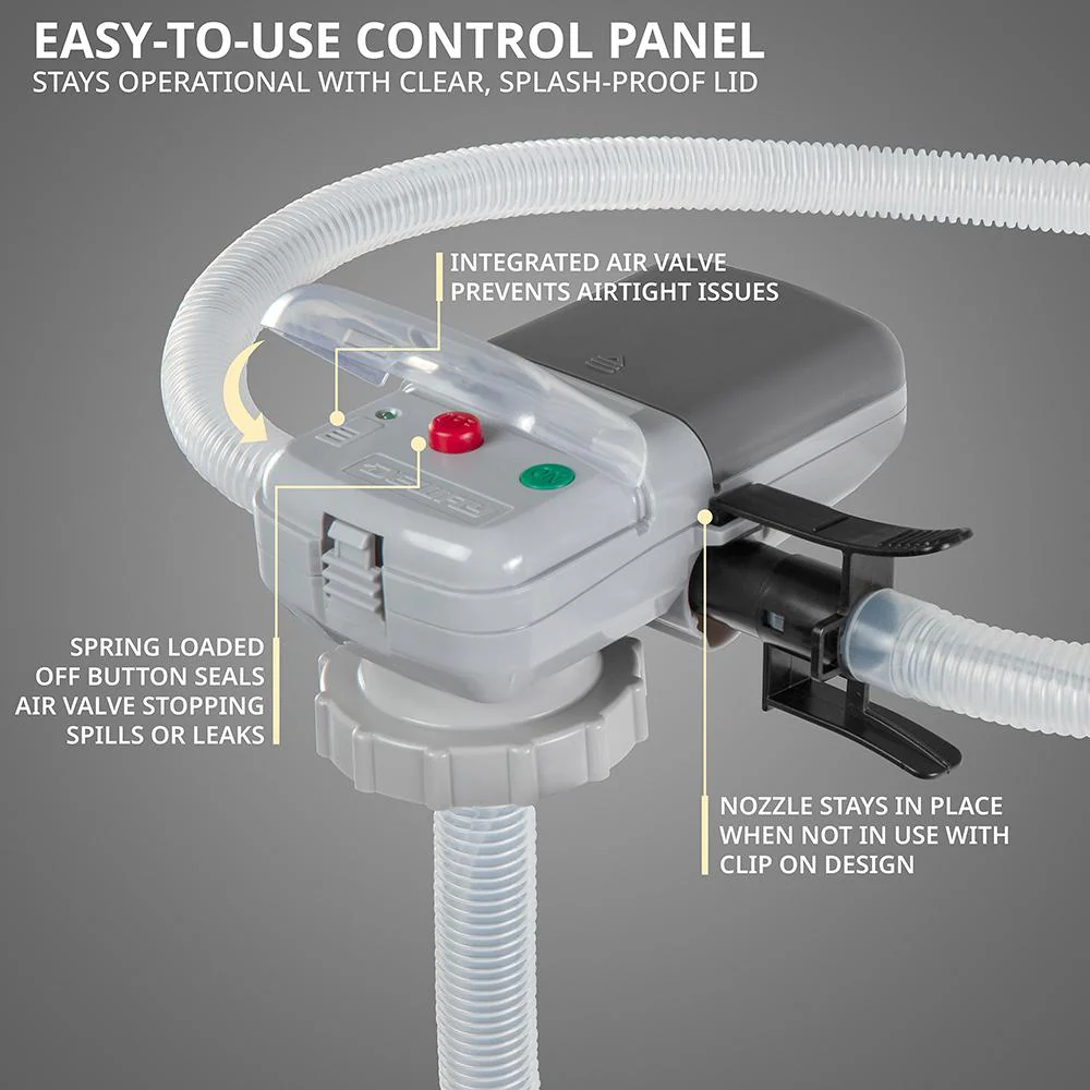 Plastic Automatic Fuel Transfer Pump Siphon with Auto-Stop Battery Powered 48 in. Hose - Image 4