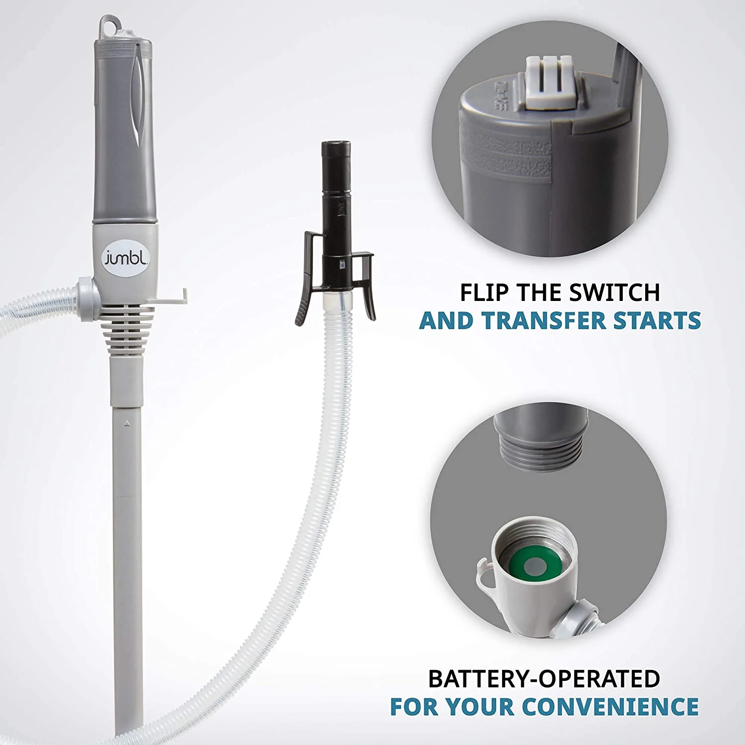 Automatic Battery-Operated 2.3 GPM (9 LPM) Transfer Pump with Auto Shutoff - Image 3