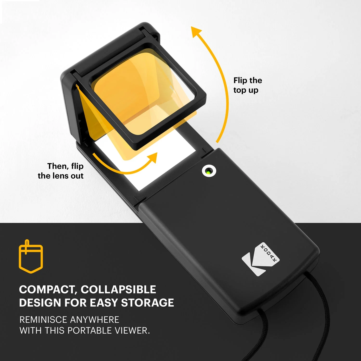 Kodak 1.8x Magnifying LED Slide Viewer | Compact Portable - Image 3