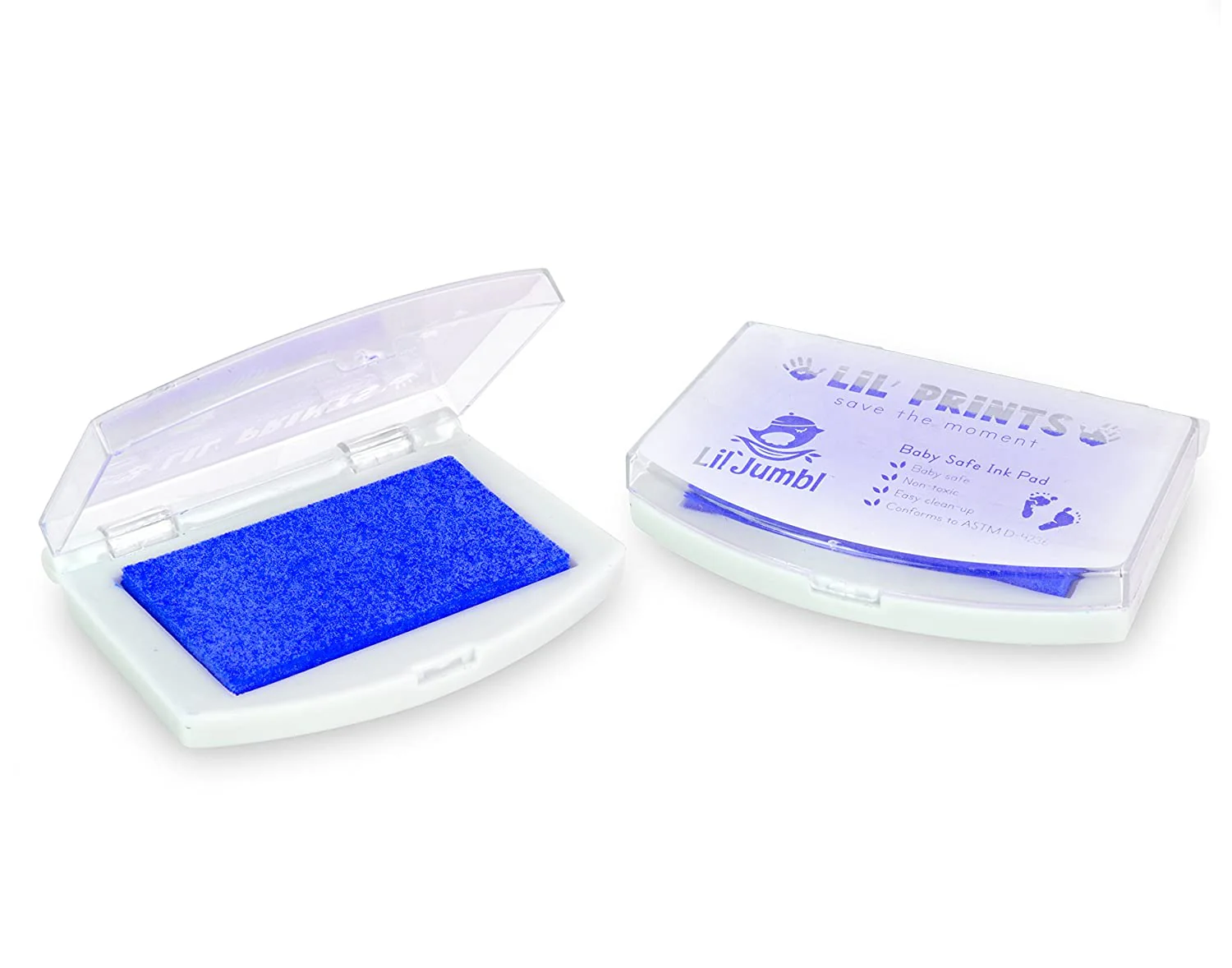 Lil' Jumbl Baby Hand & Foot Memory Ink Stamp Keepsake Pad (Blue) - Image 3