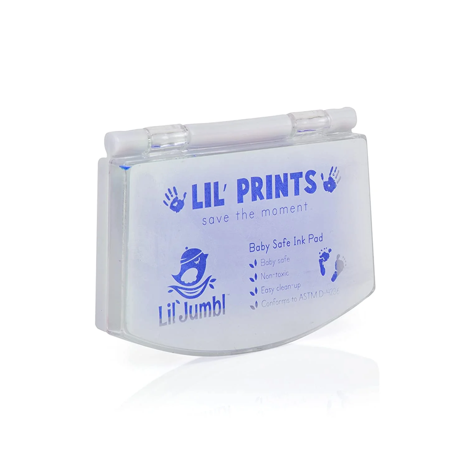 Lil' Jumbl Baby Hand & Foot Memory Ink Stamp Keepsake Pad (Blue) - Image 4