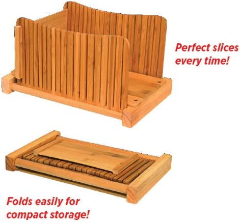 Bamboo Wood Bread Slicer for Homemade Bread, Compact & Foldable Bread Cutter - Image 6