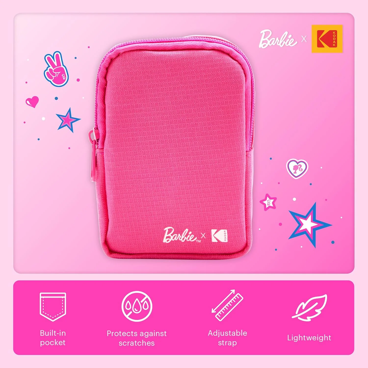 Barbie x Kodak Soft Travel Case with Zipper Closure and Crossbody Shoulder Strap (Case Only) - Image 2