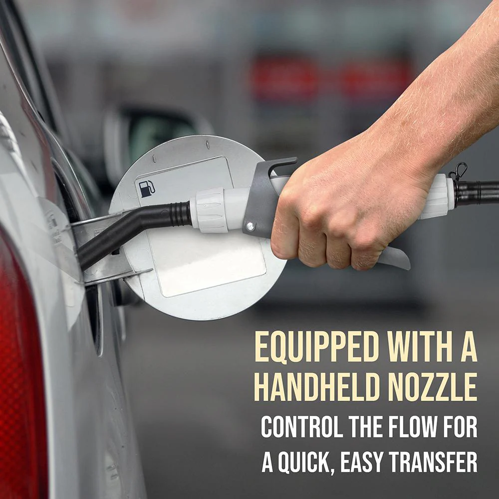 Automatic Battery Powered Fuel Transfer Pump w/Nozzle for Quick Flow Control & Stop - Image 6