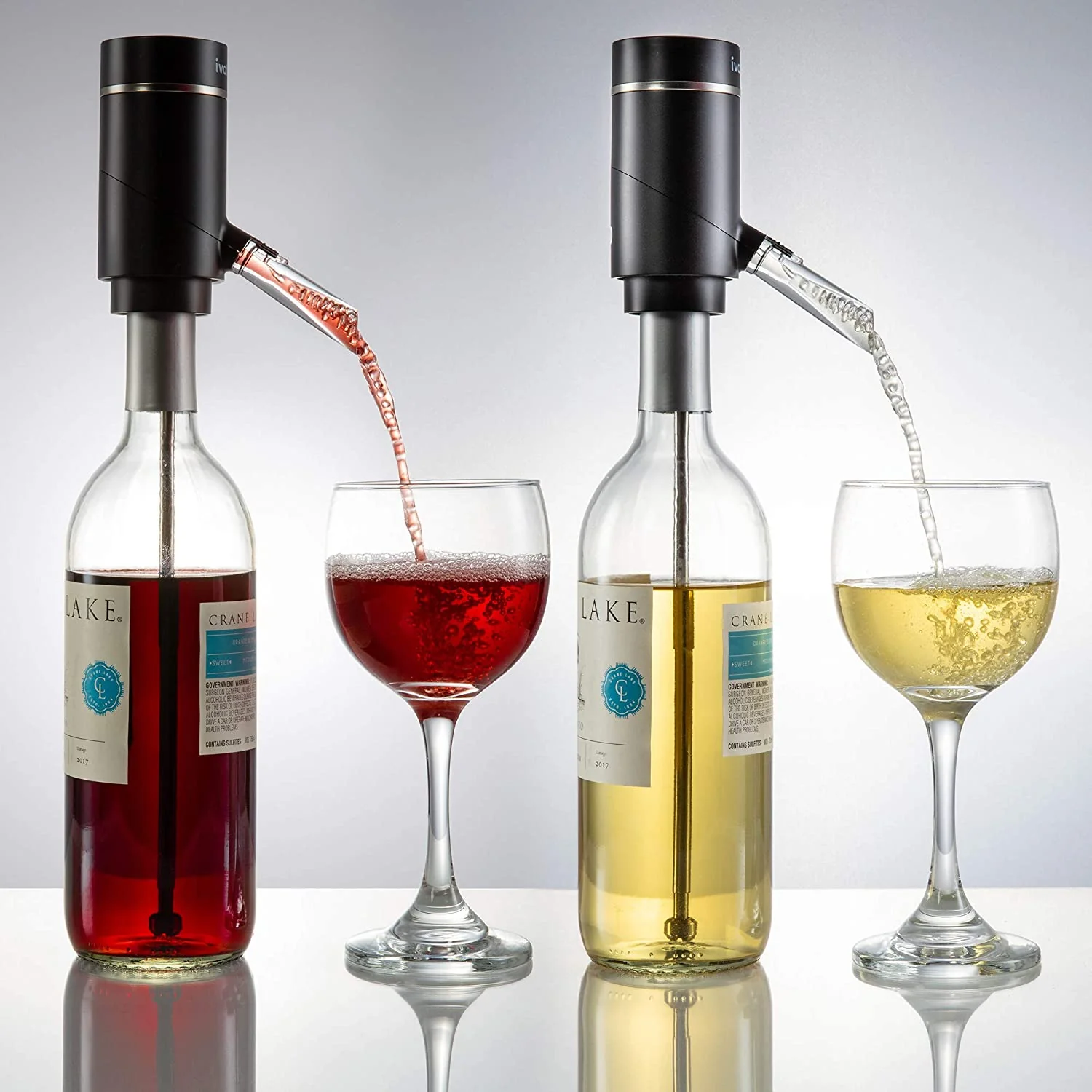 Ivation Wine Aerator and Dispenser Spout, Electric Wine Pourer and Stopper - Image 4